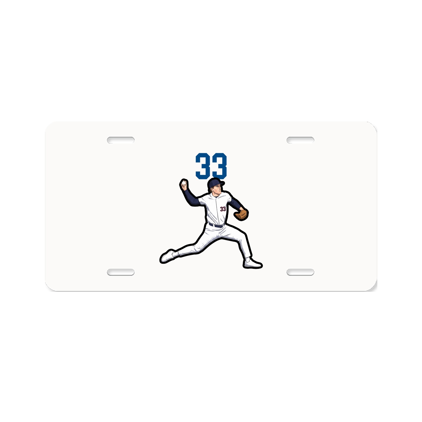 License Plate — Number Top in Classic