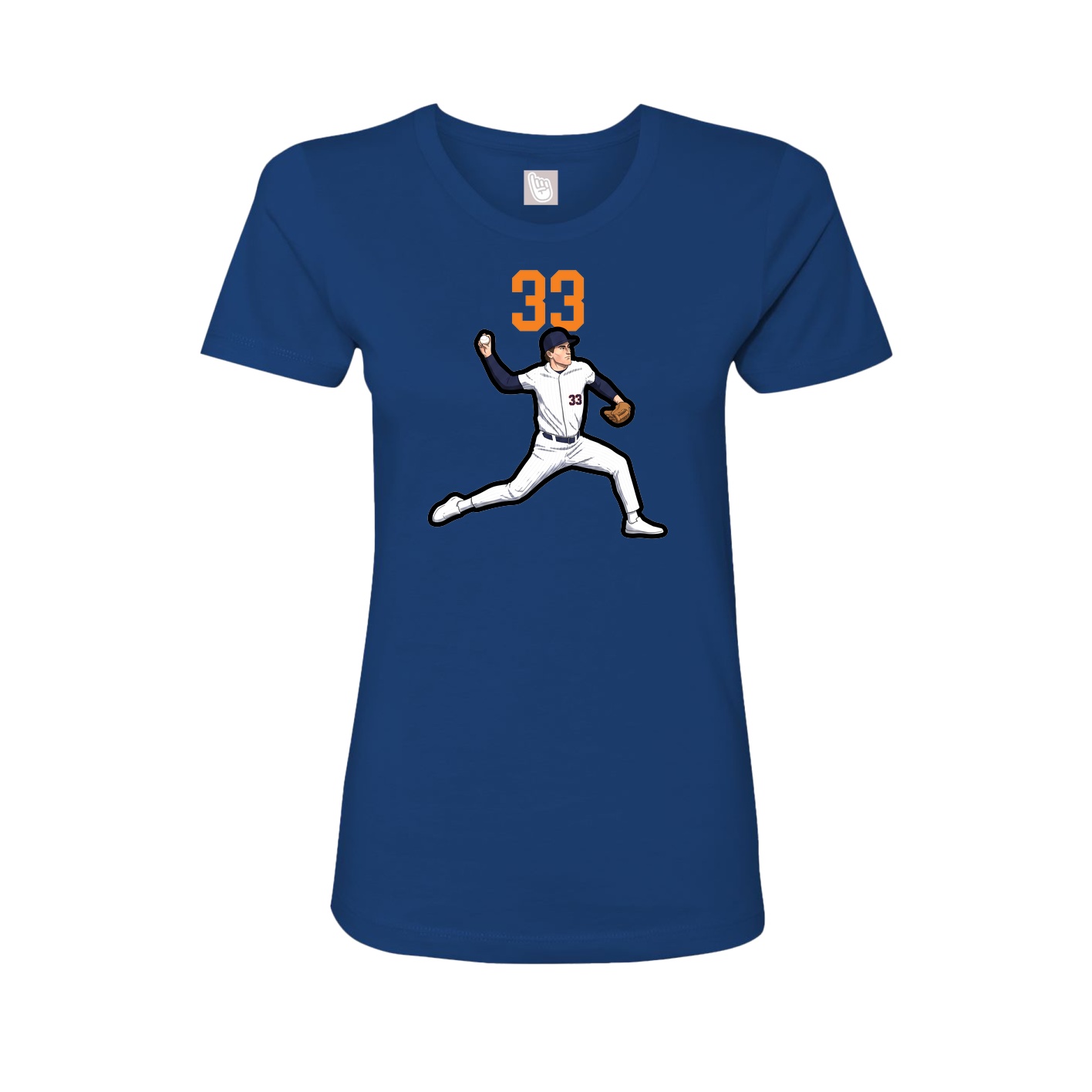 Fitted Women's Tee — Number Top in Royal