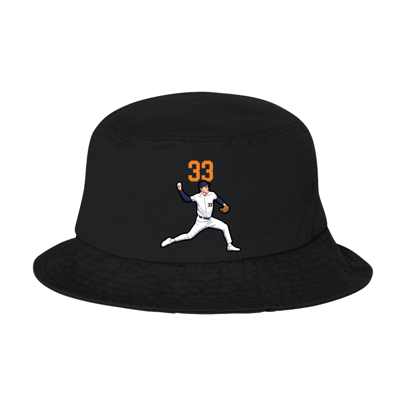 Bucket Cap — Number Top in Black