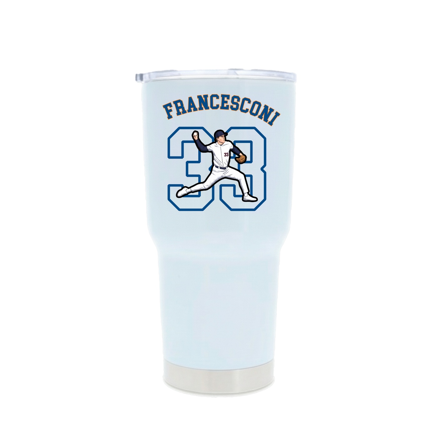 30oz Stainless Steel Tumbler — Shirsey Arch in White
