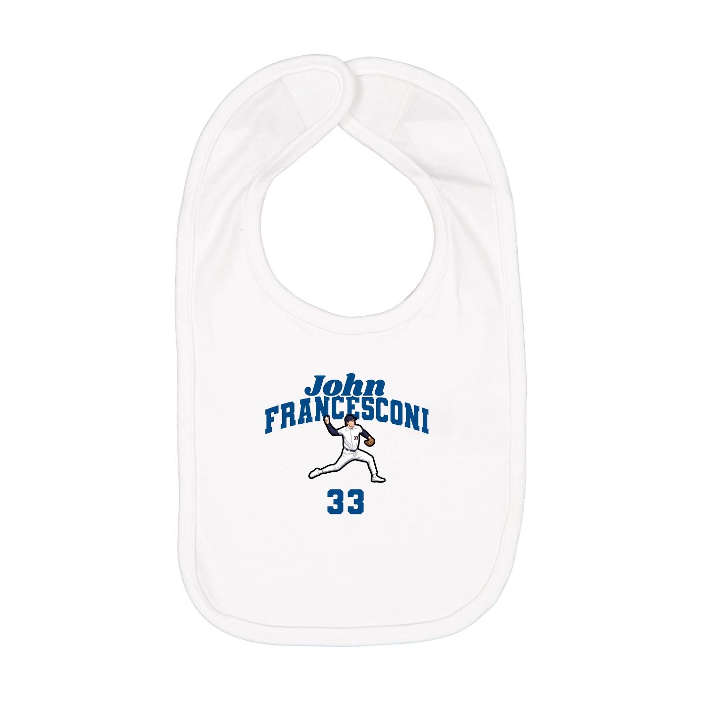Infant Bib — Signature Arch in White