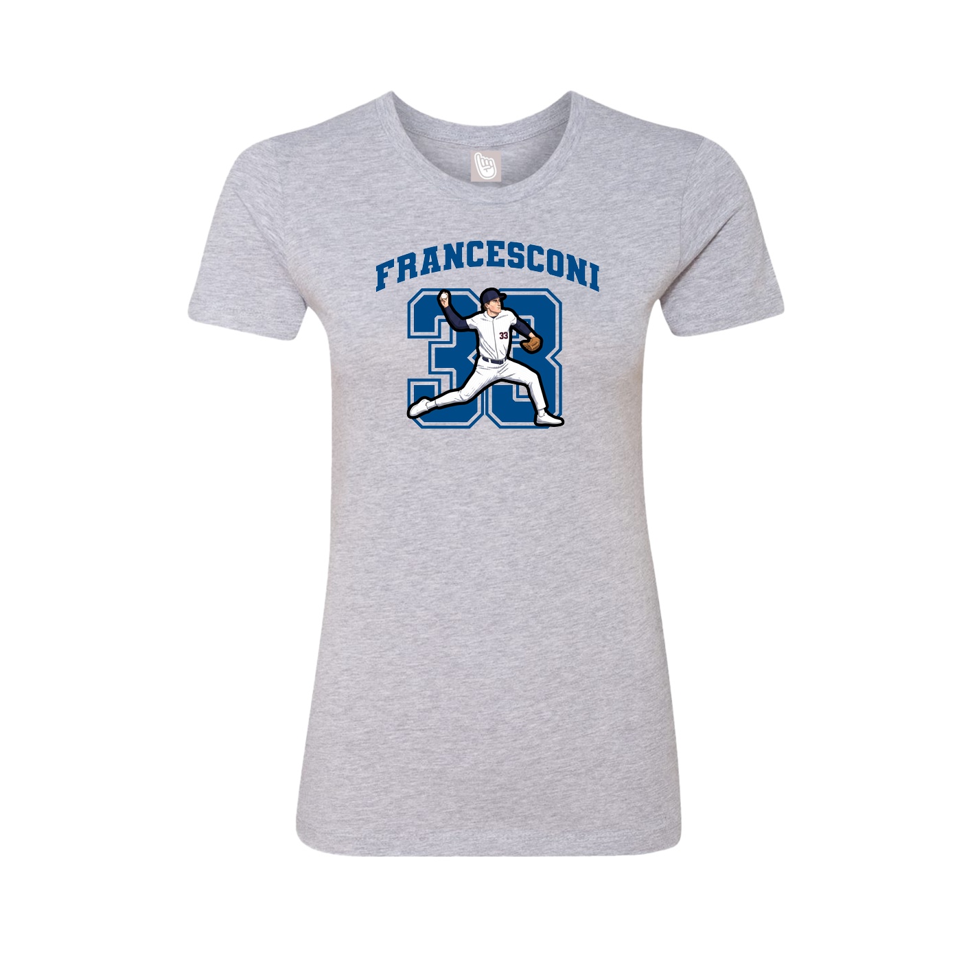 Fitted Women's Tee — Number in Grey