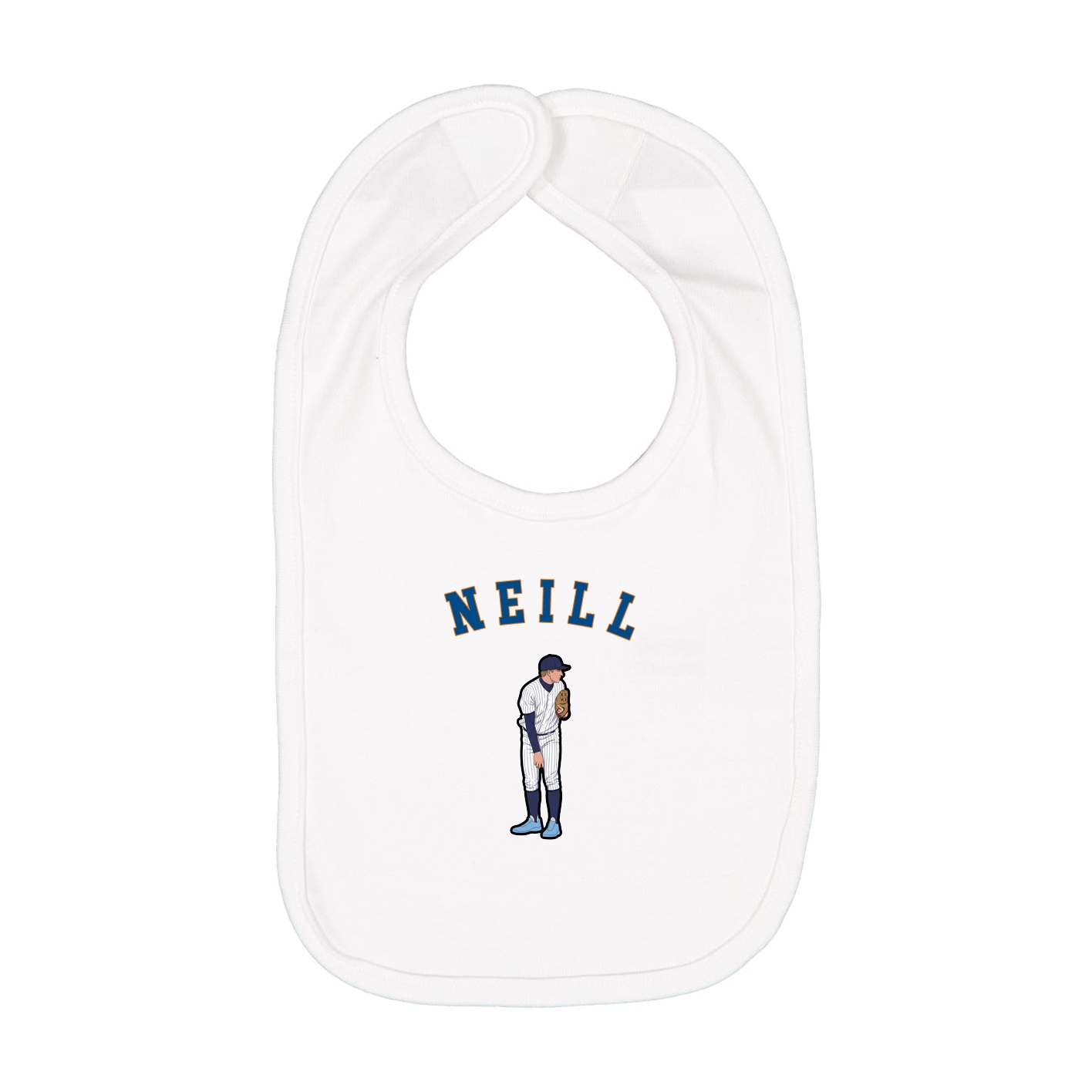 Infant Bib — Shirsey Arch in White