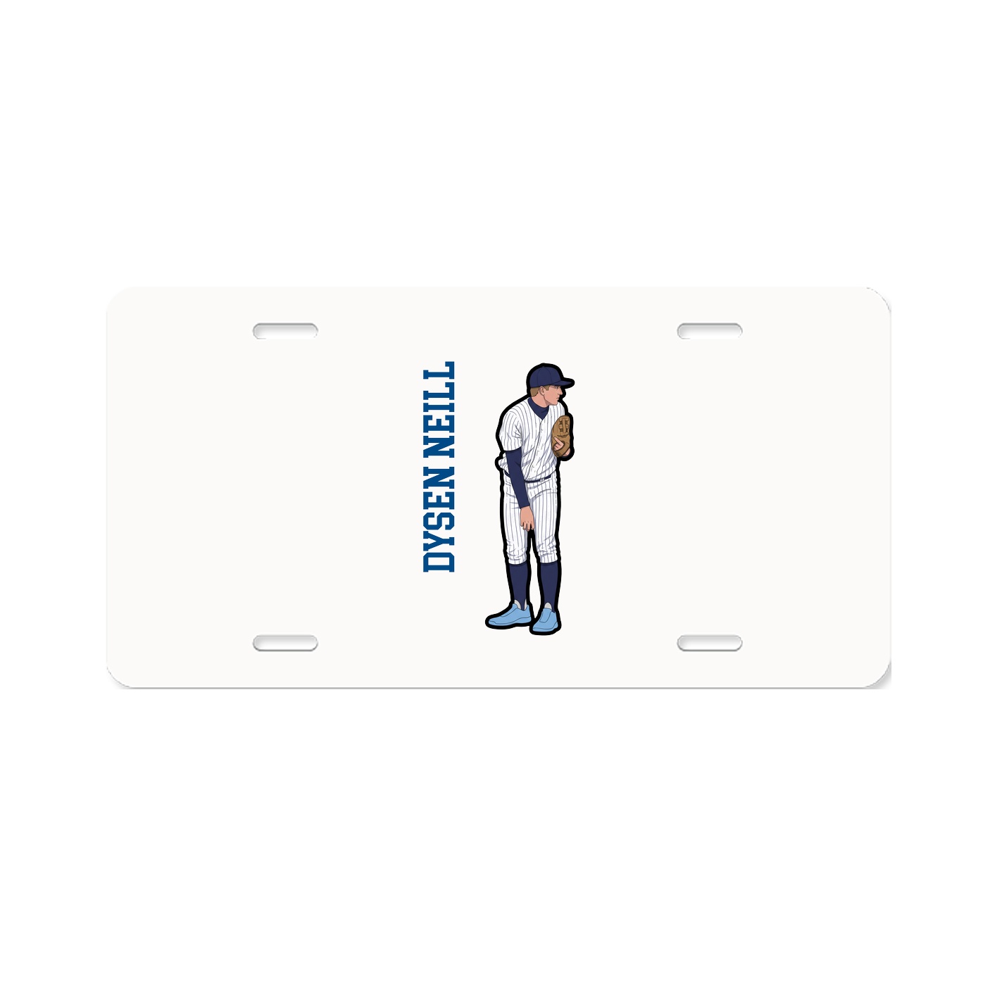 License Plate — Name Vertical in Classic
