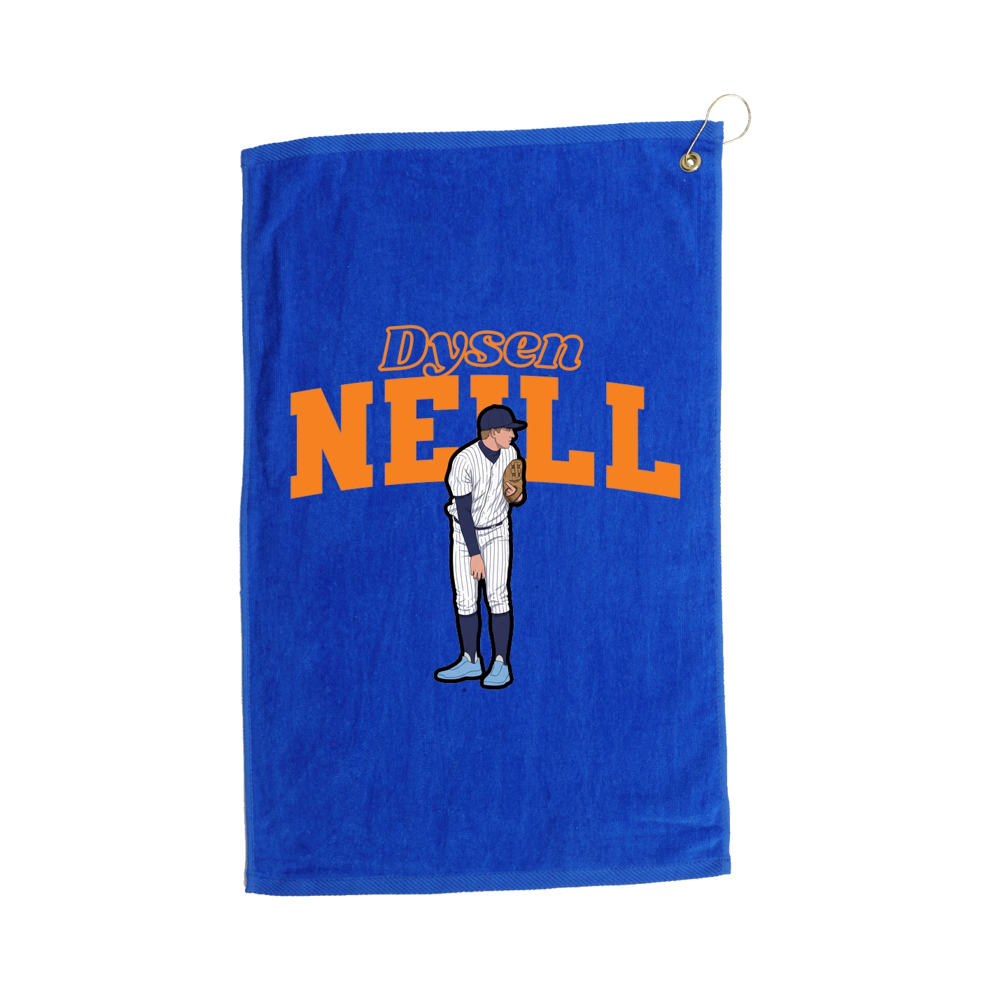 Golf Towel — Name Arch in Royal
