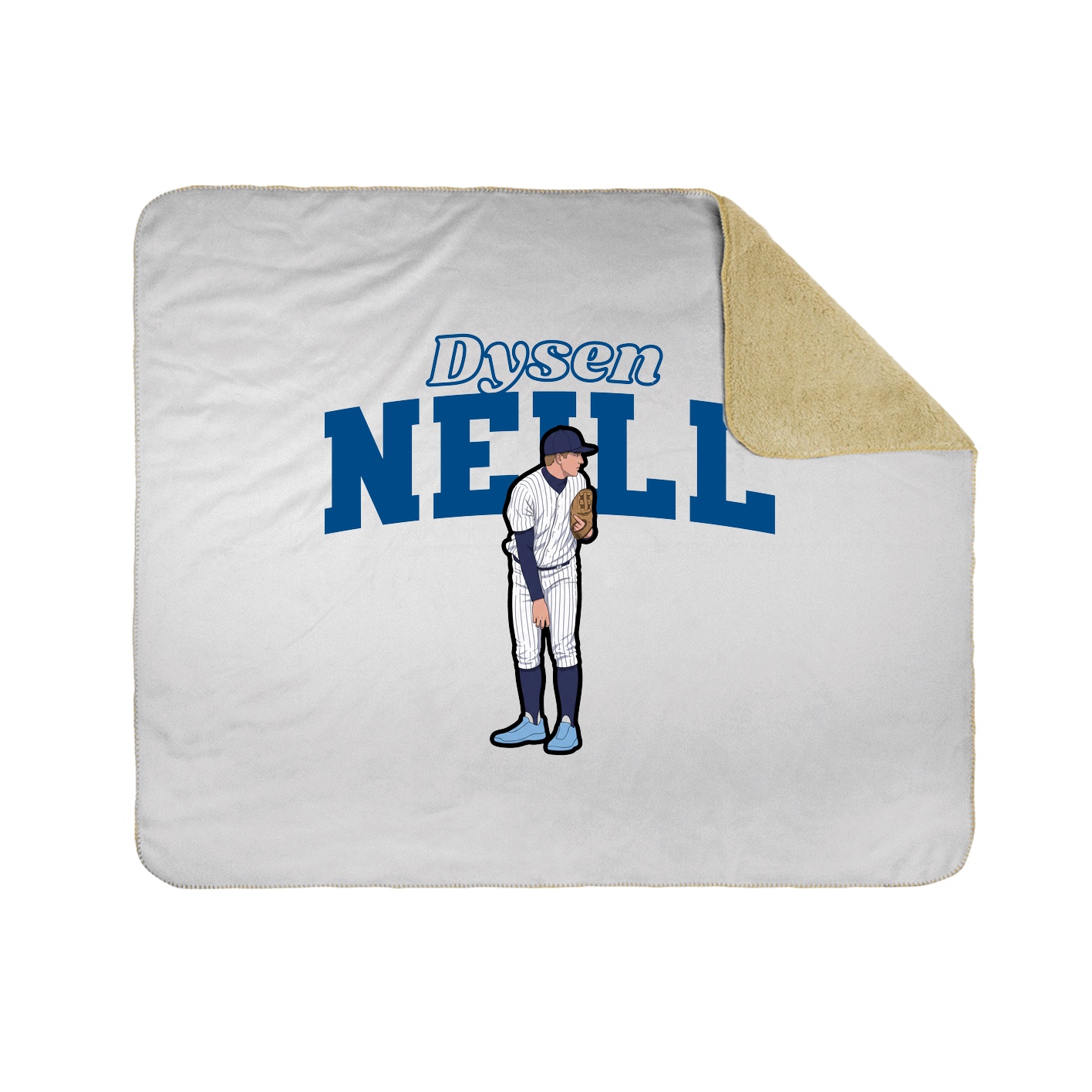 Throw Blanket — Name Arch in White
