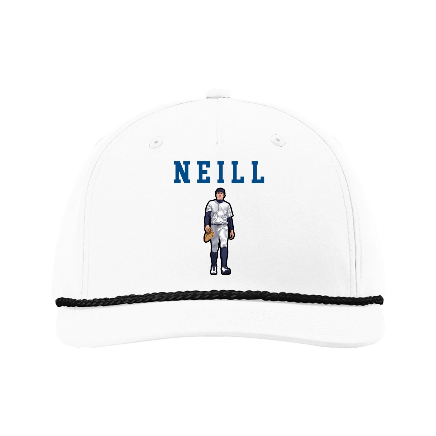 Five-Panel Classic Rope Cap — Shirsey in White