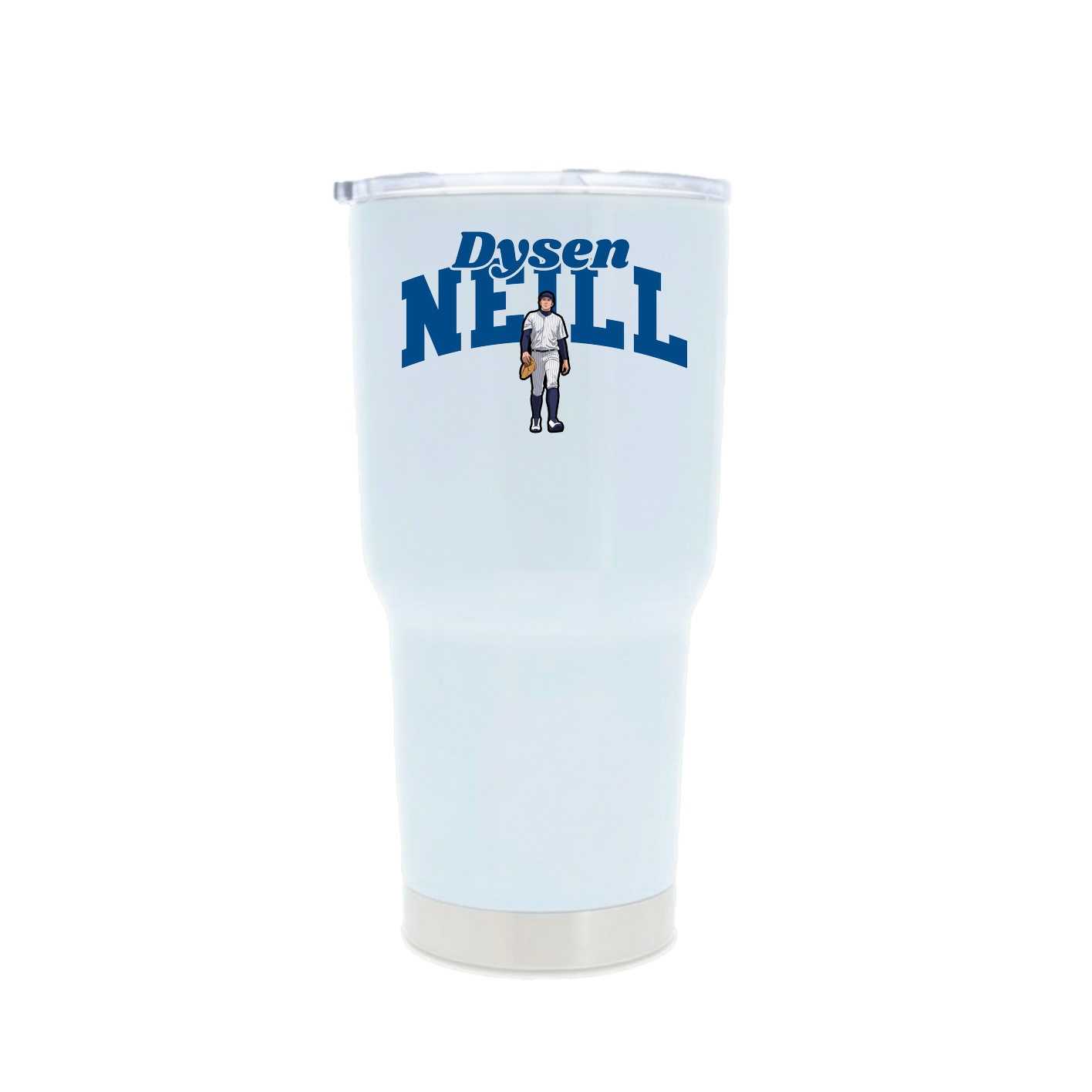 30oz Stainless Steel Tumbler — Signature Arch in White