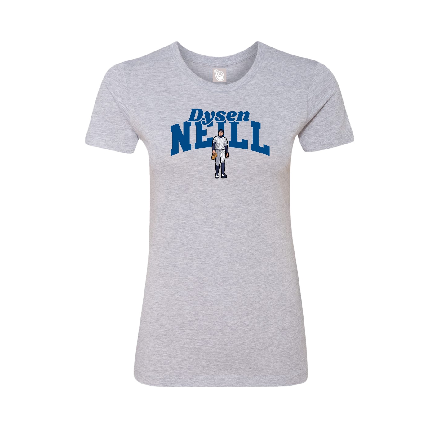 Fitted Women's Tee — Signature Arch in Grey