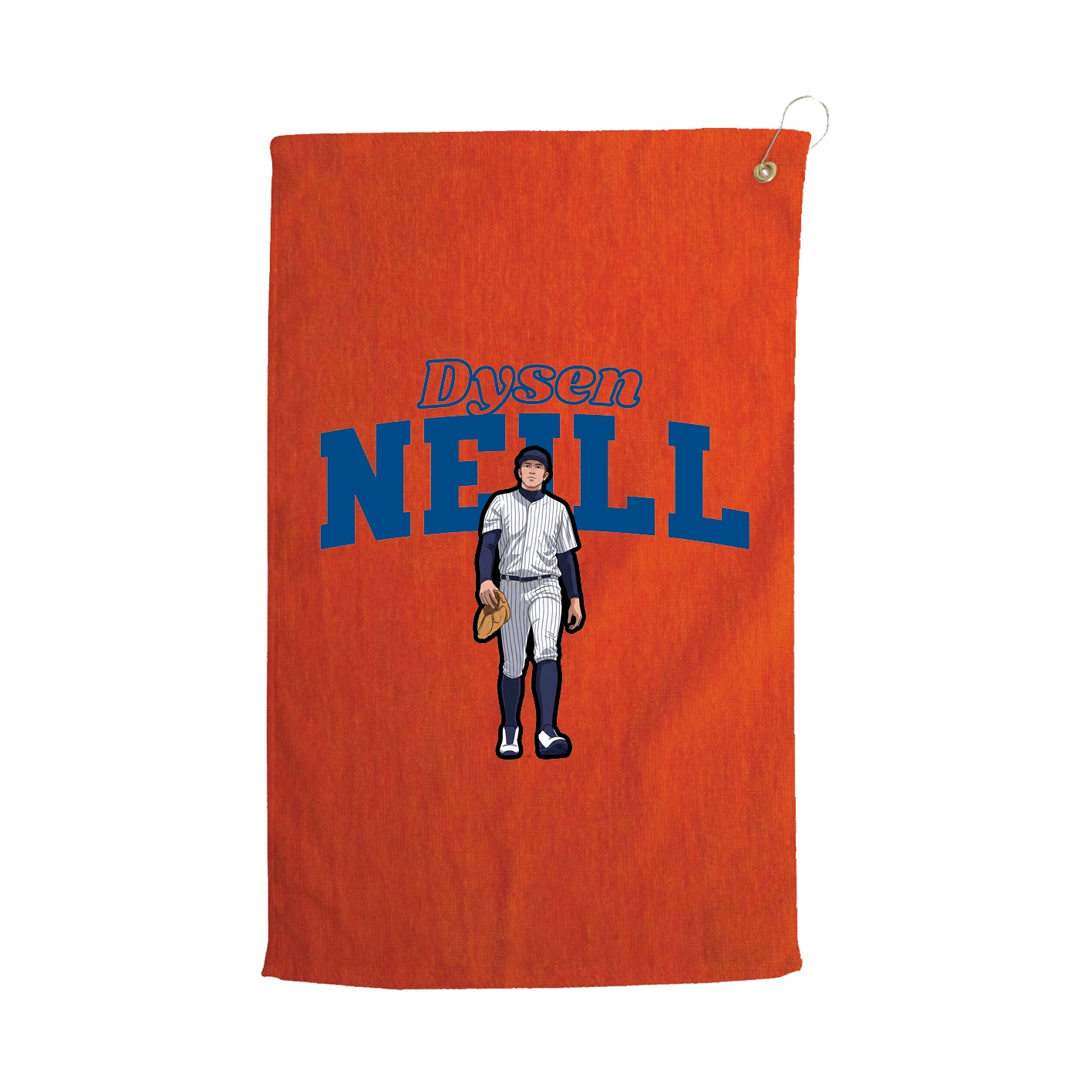 Golf Towel — Name Arch in Orange