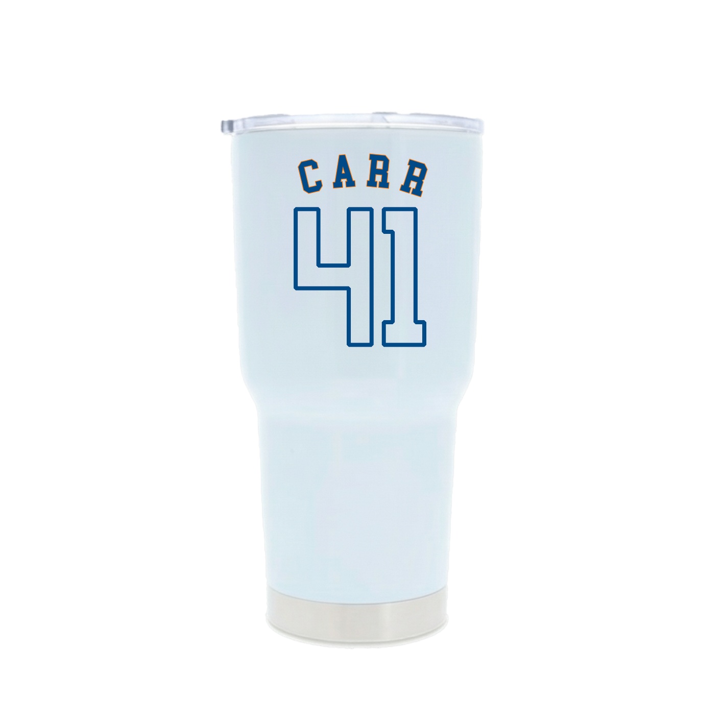 30oz Stainless Steel Tumbler — Shirsey Arch in White