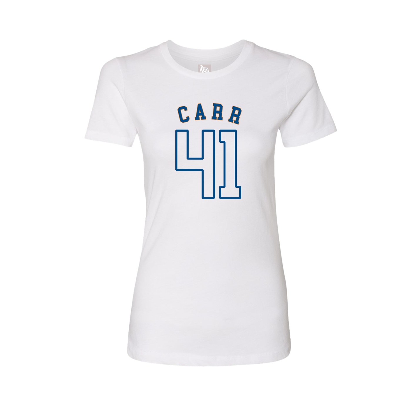 Fitted Women's Tee — Shirsey Arch in White