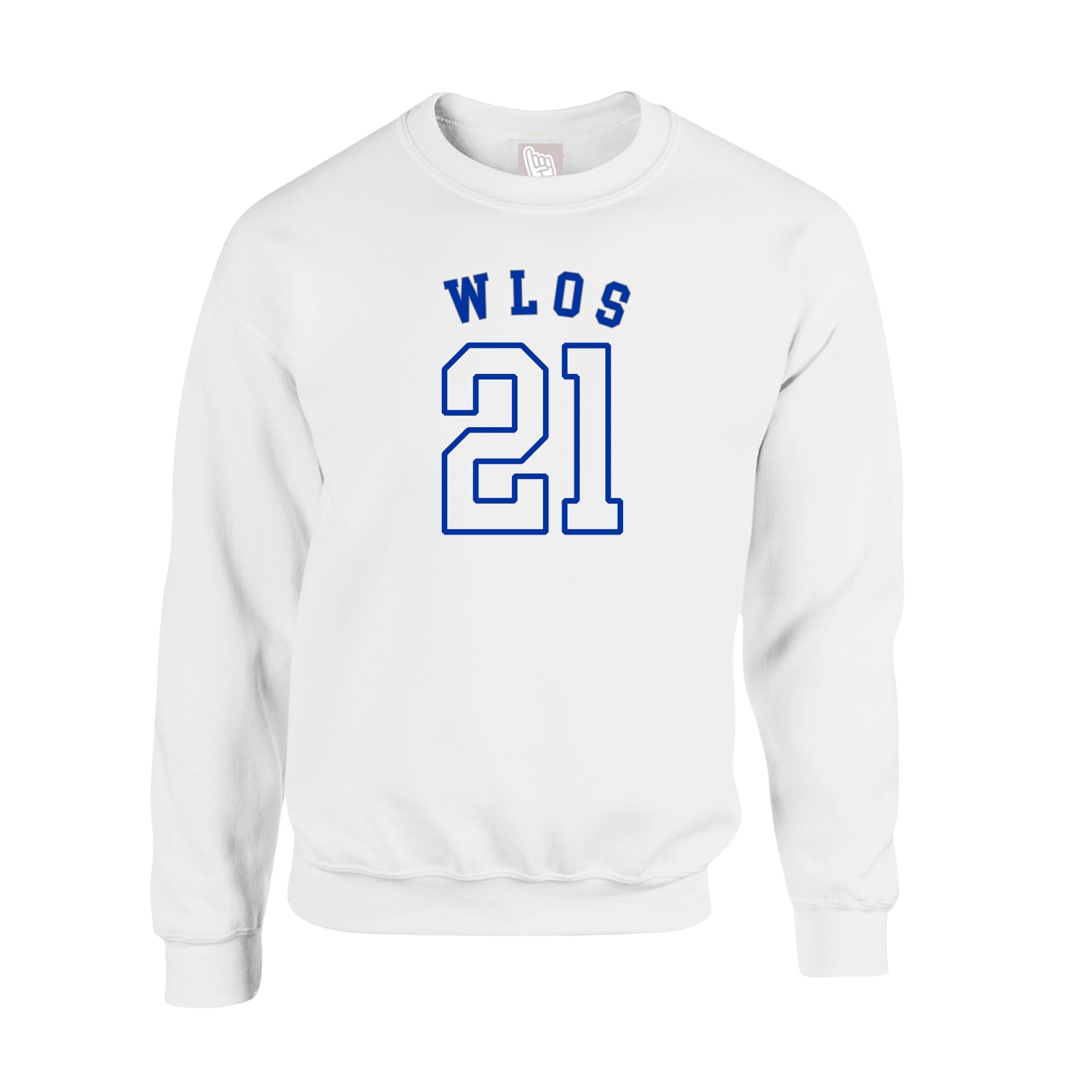 Fleece Crew — Shirsey Arch in White