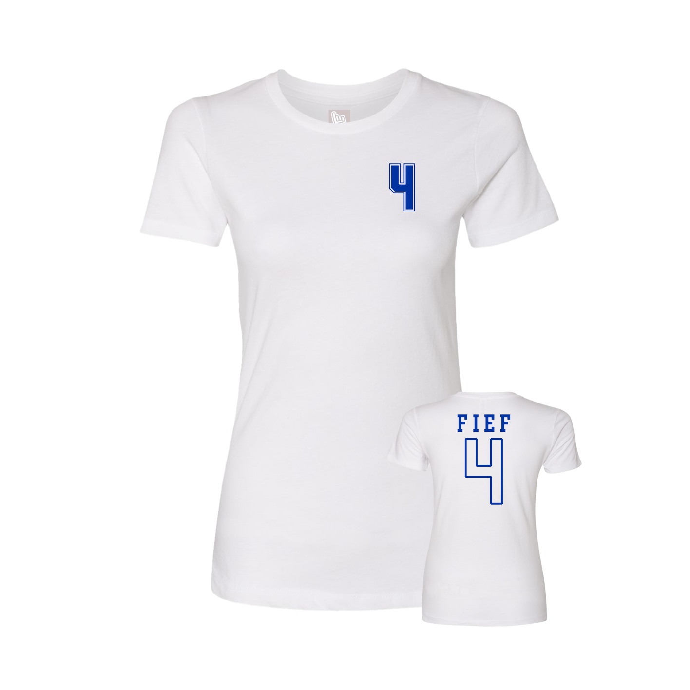 Womens Tee — Chest Back in White