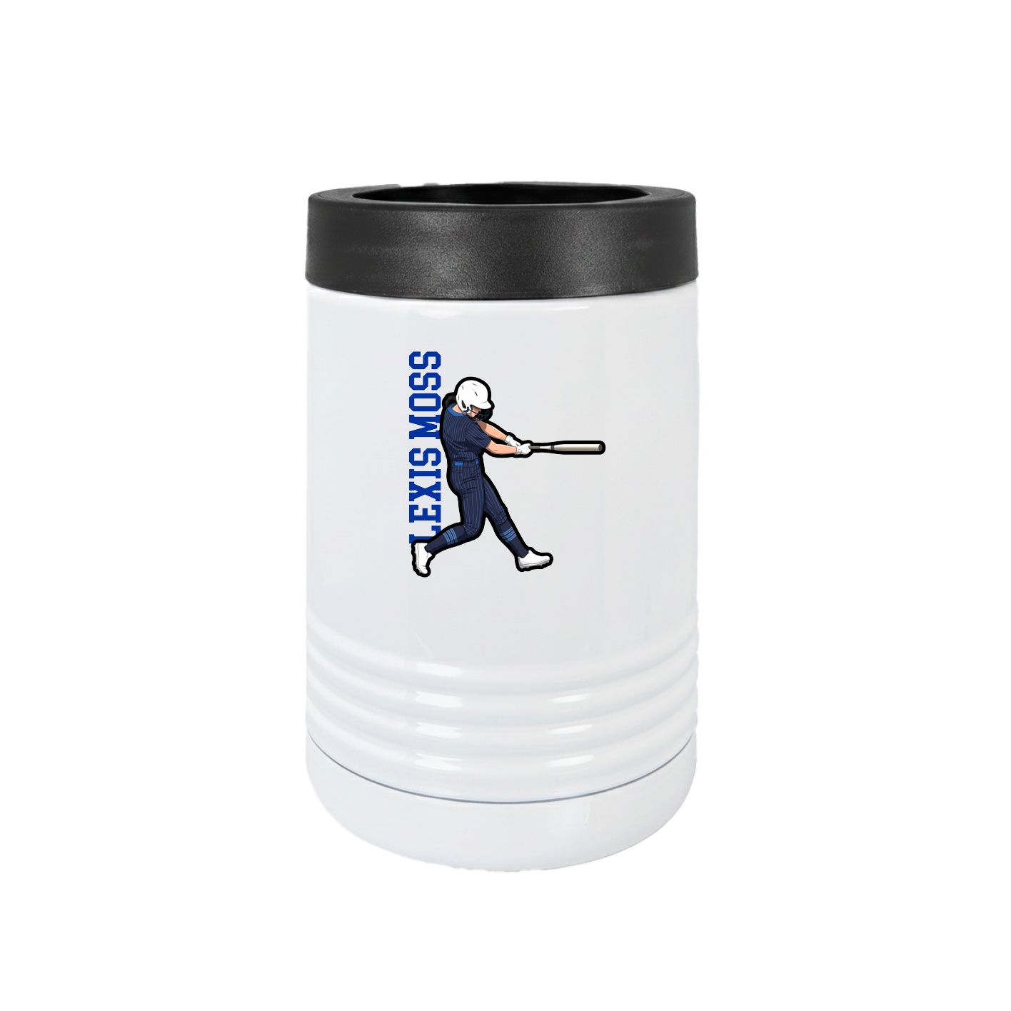 Beverage Holder — Name Vertical in White