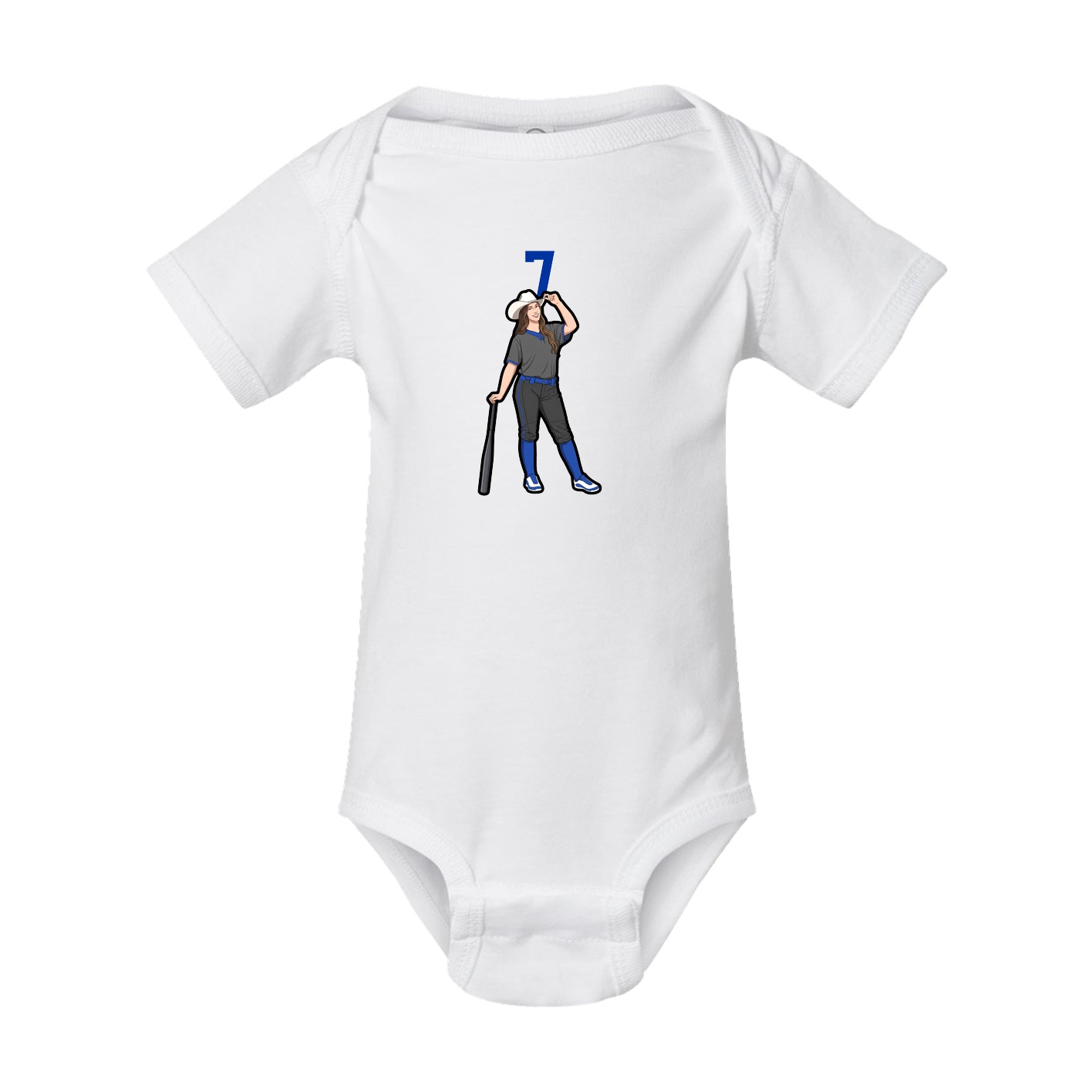 Baby Onesie — Number Top in White