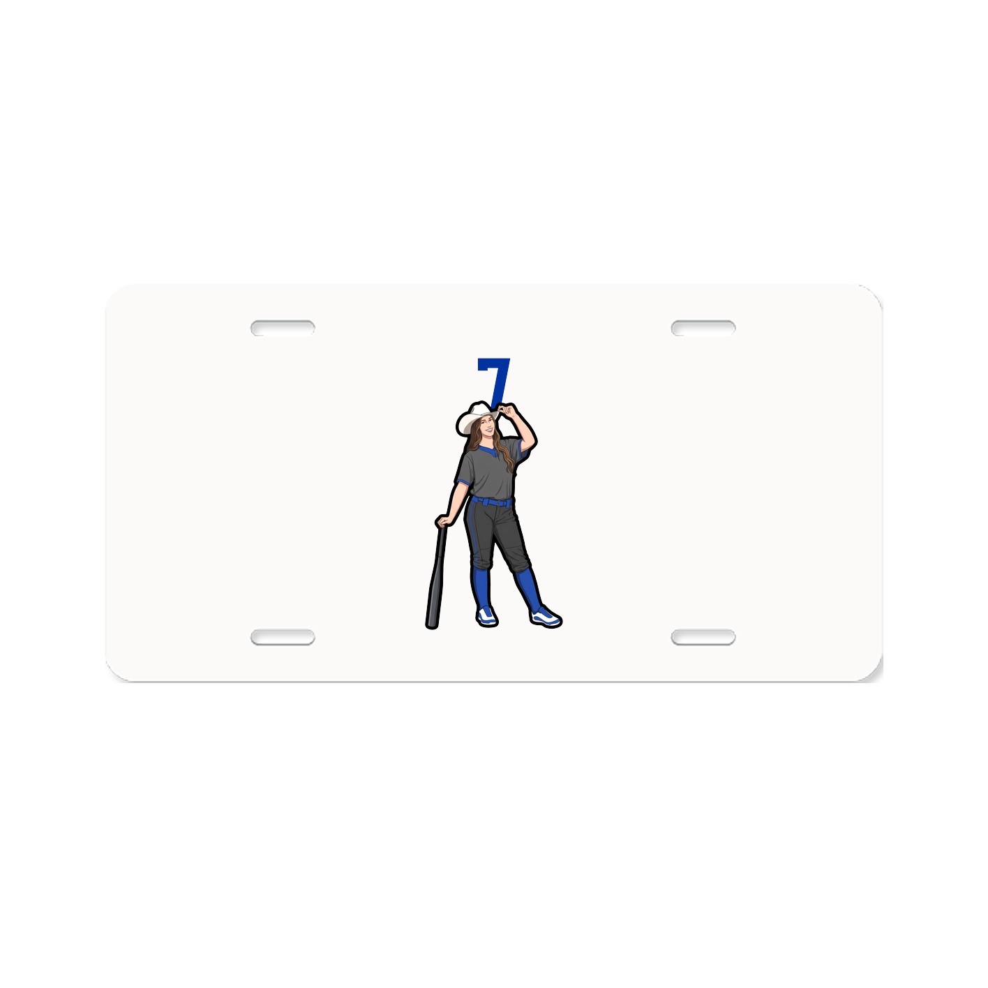 License Plate — Number Top in Classic