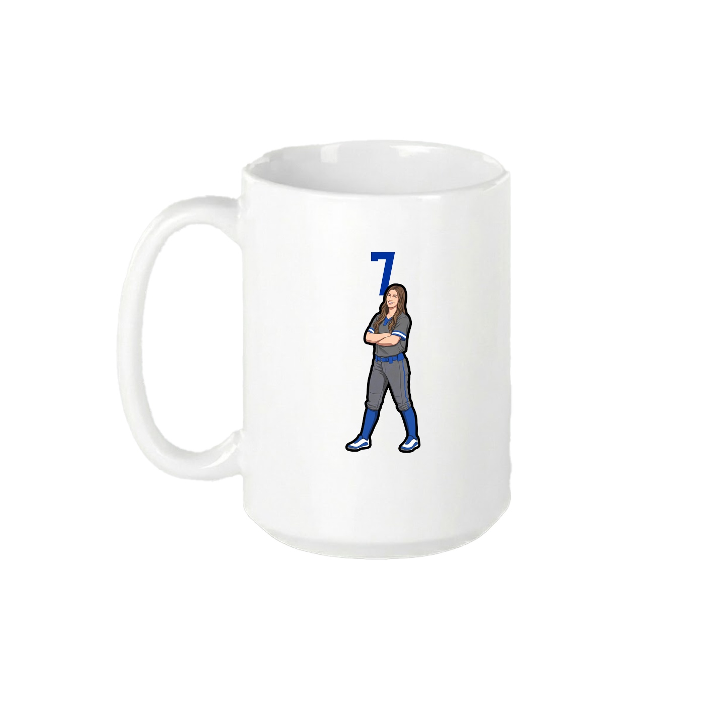 15oz Coffee Mug — Number Top in White