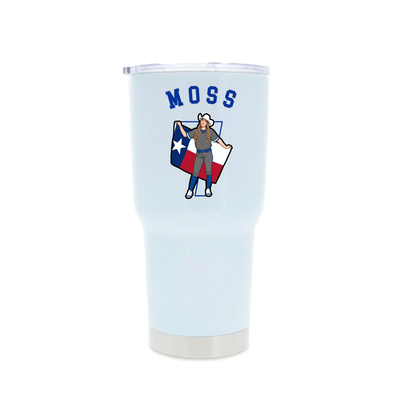 30oz Stainless Steel Tumbler — Shirsey Arch in White