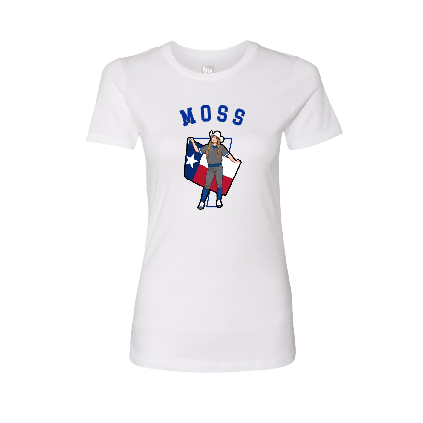 Fitted Women's Tee — Shirsey Arch in White