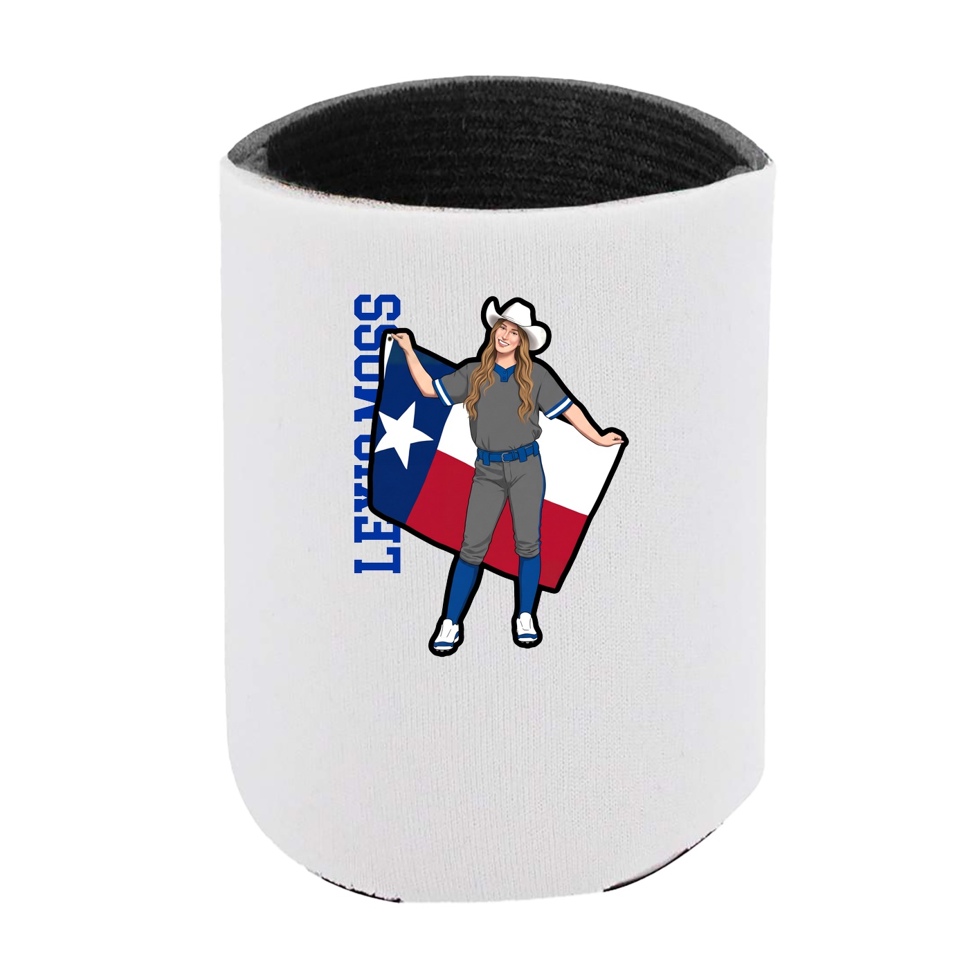 Can Holder — Name Vertical in White