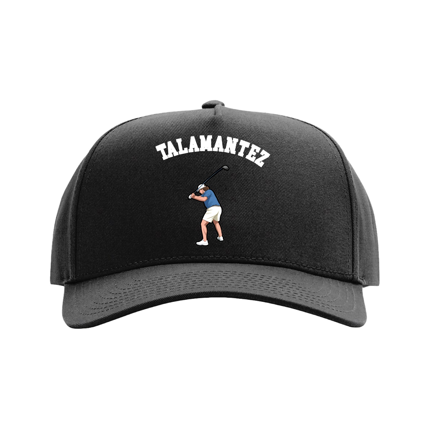Full Fabric Five-Panel Champ Cap — Shirsey Arch in Black
