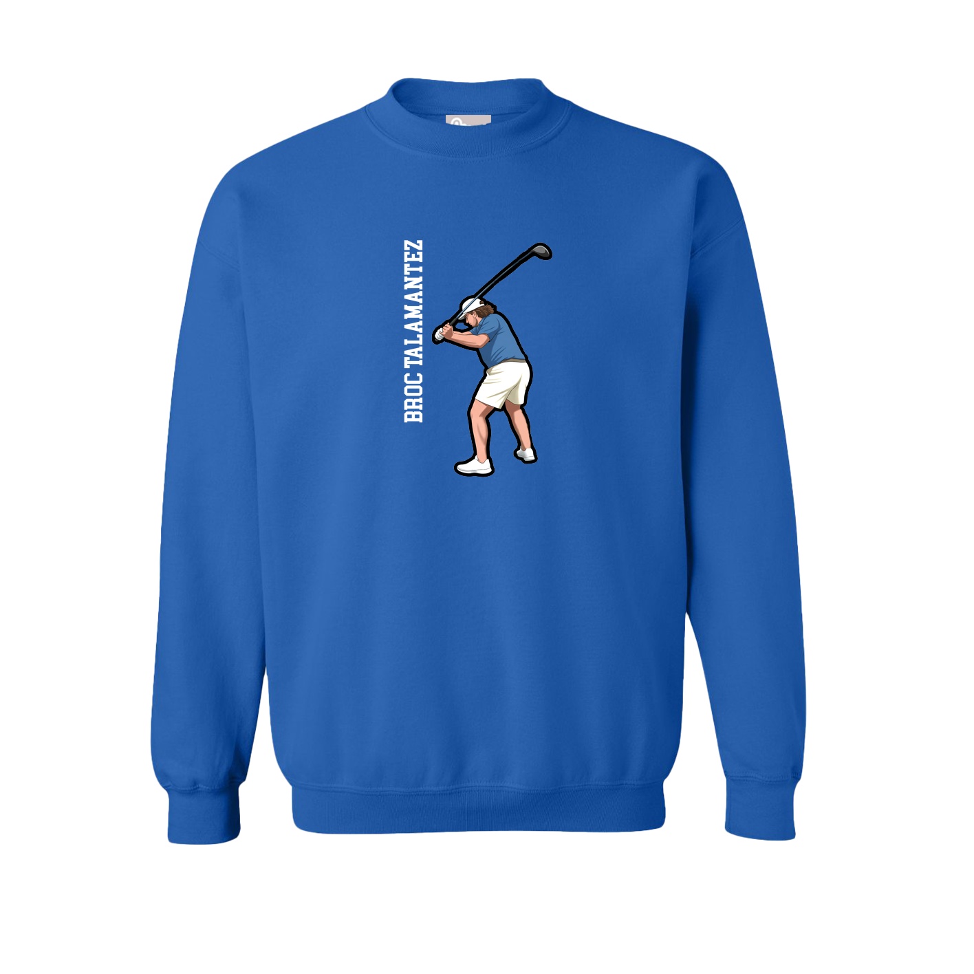 Fleece Crew — Name Vertical in Royal