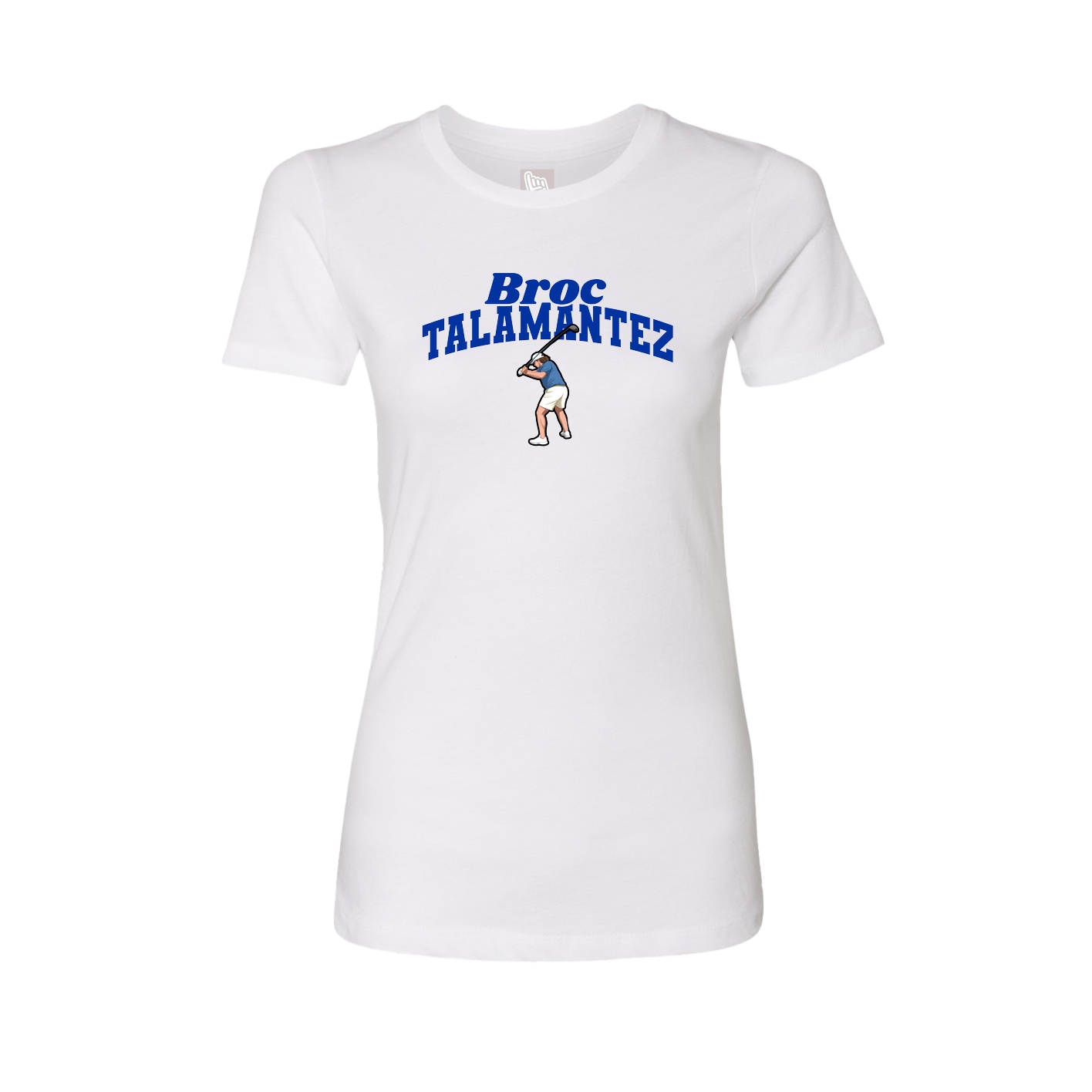 Fitted Women's Tee — Signature Arch in White