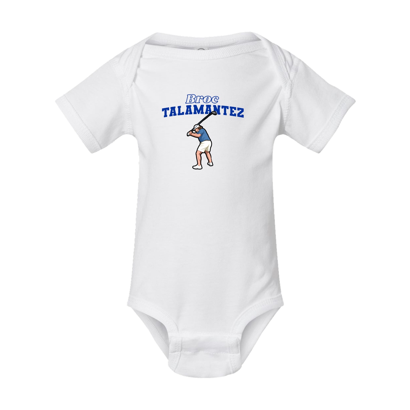 Baby Onesie — Name Arch in White
