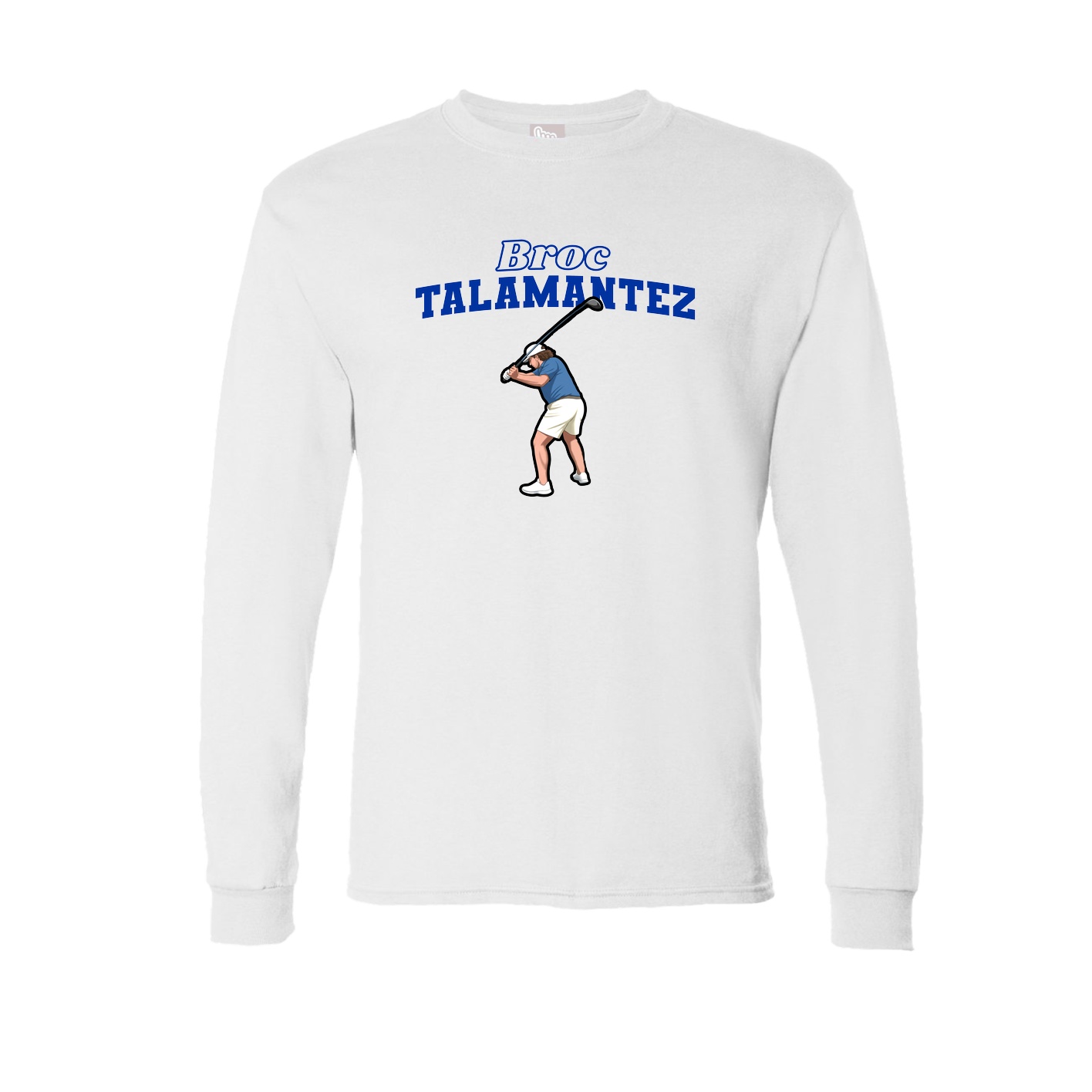 Long Sleeve Tee — Name Arch in White