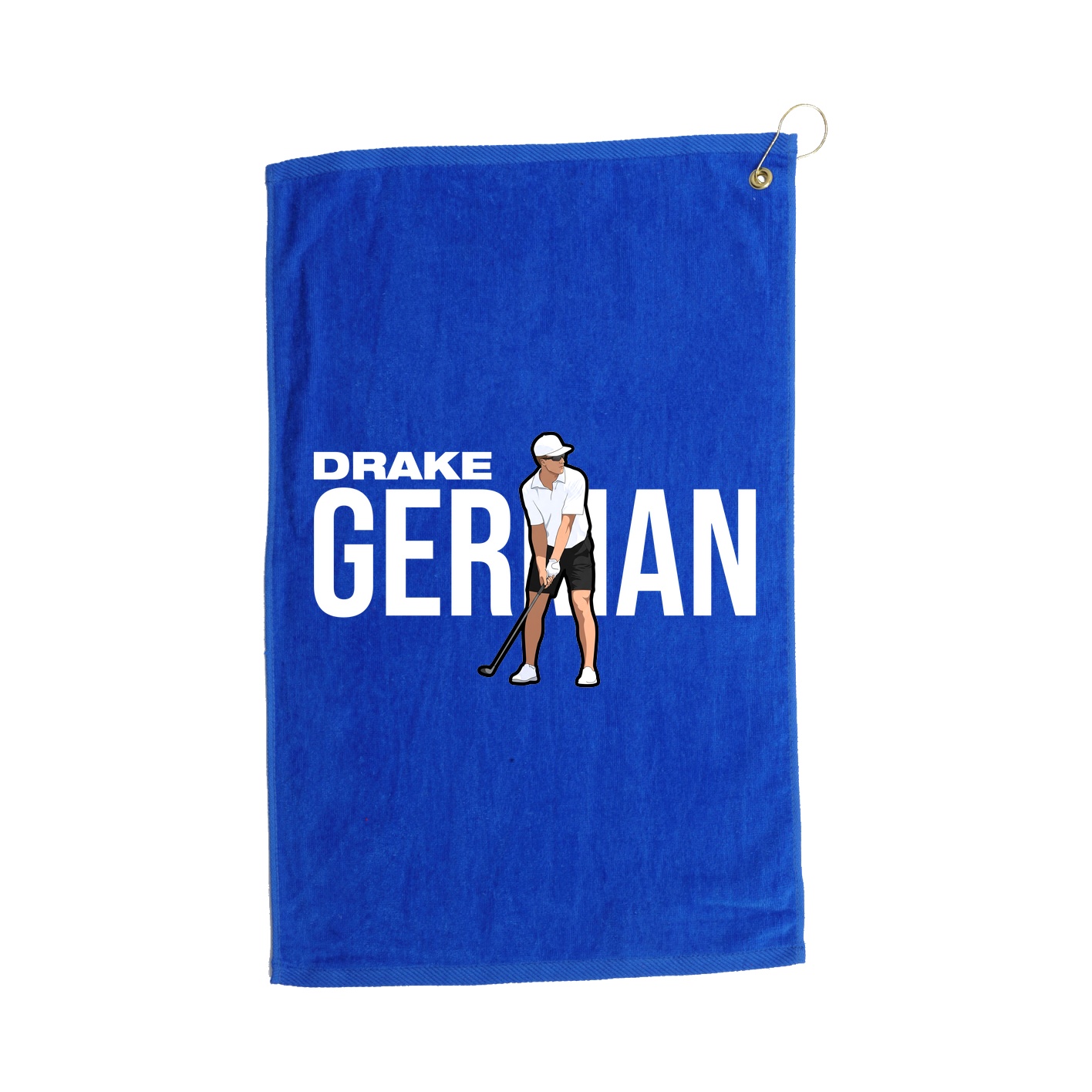 Golf Towel — Player Name in Royal