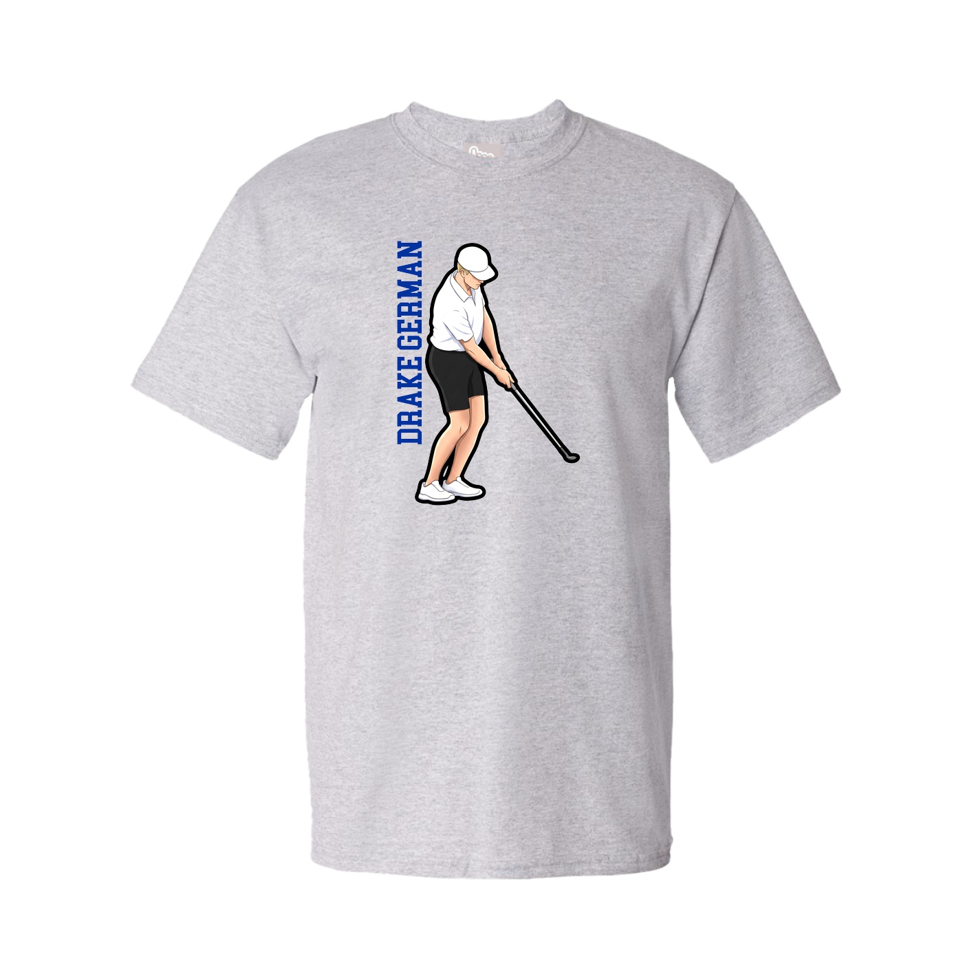 Tee — Name Vertical in Grey