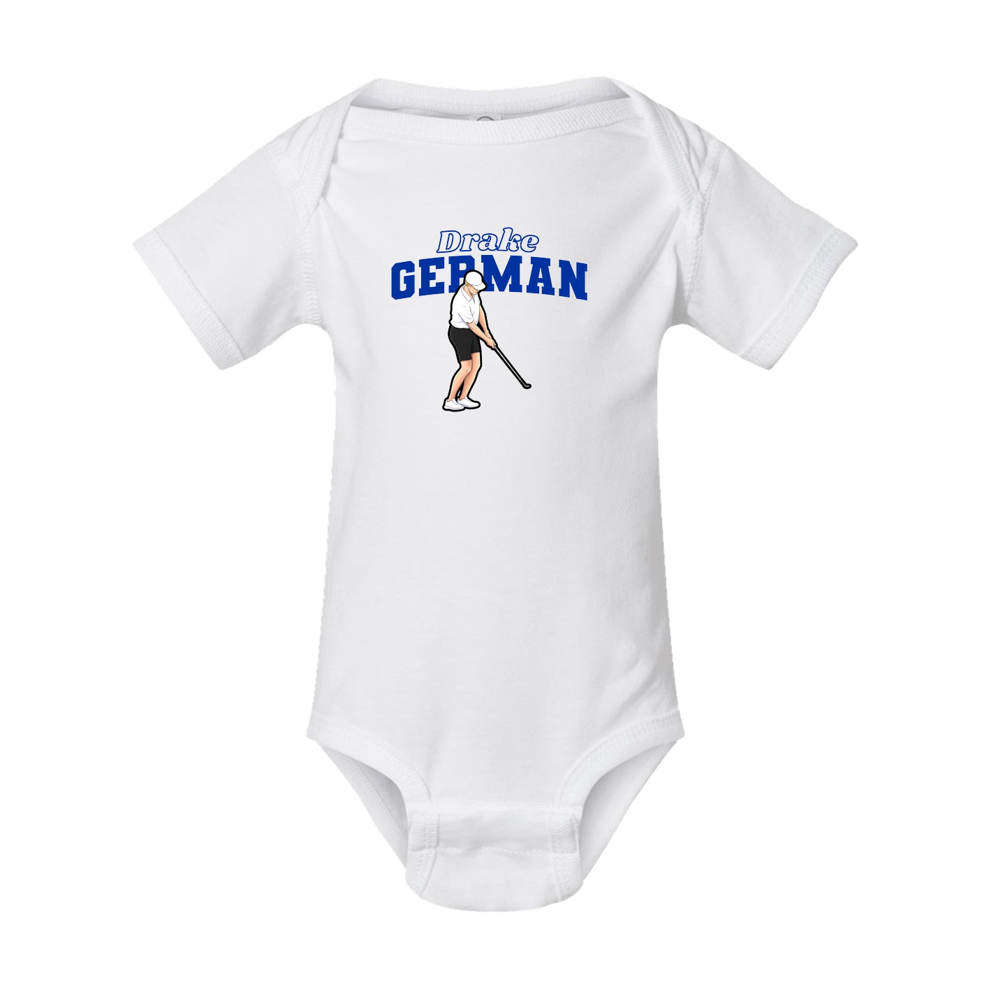Baby Onesie — Name Arch in White