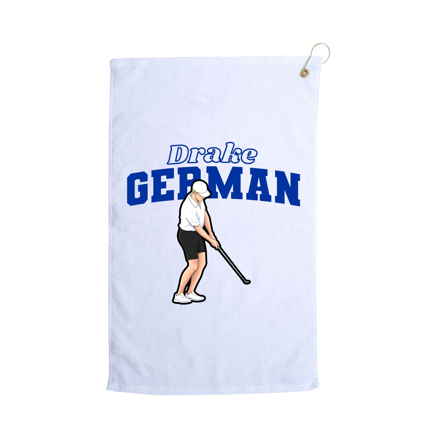 Golf Towel — Name Arch in White