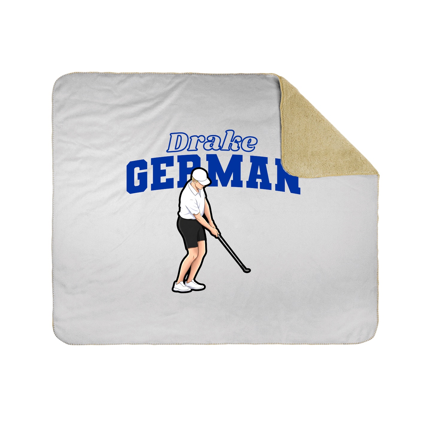 Throw Blanket — Name Arch in White