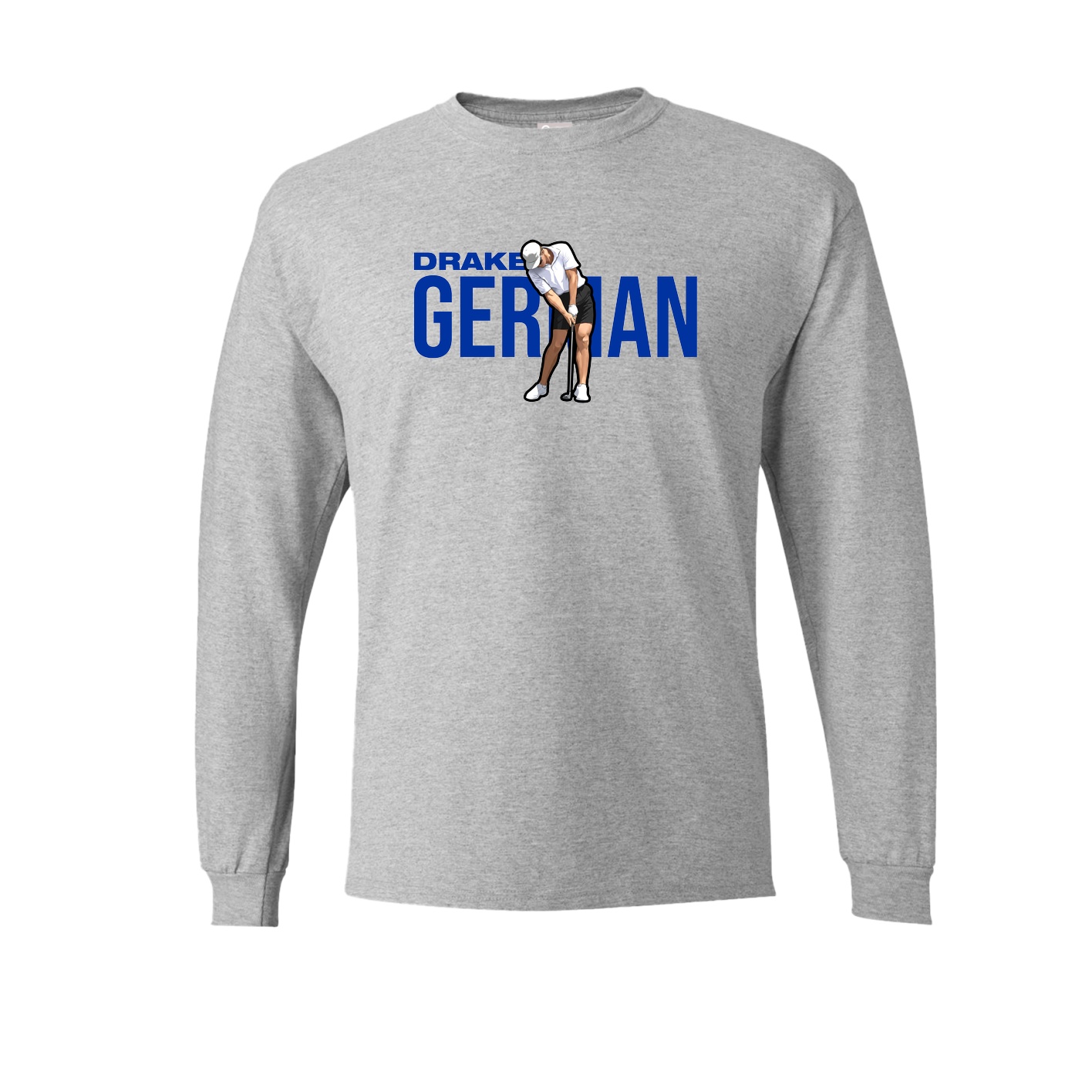 Long Sleeve Tee — Player Name in Grey