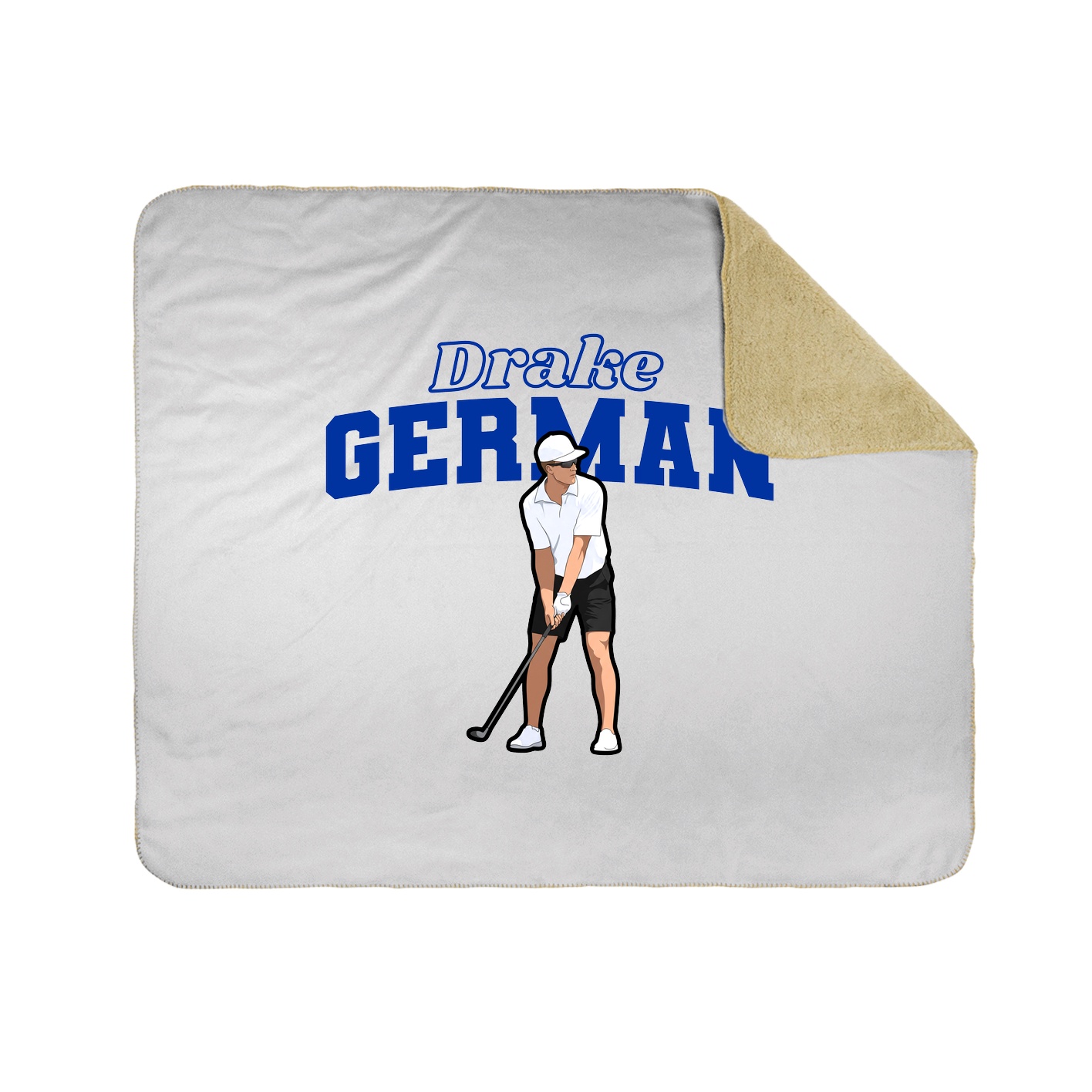Throw Blanket — Name Arch in White