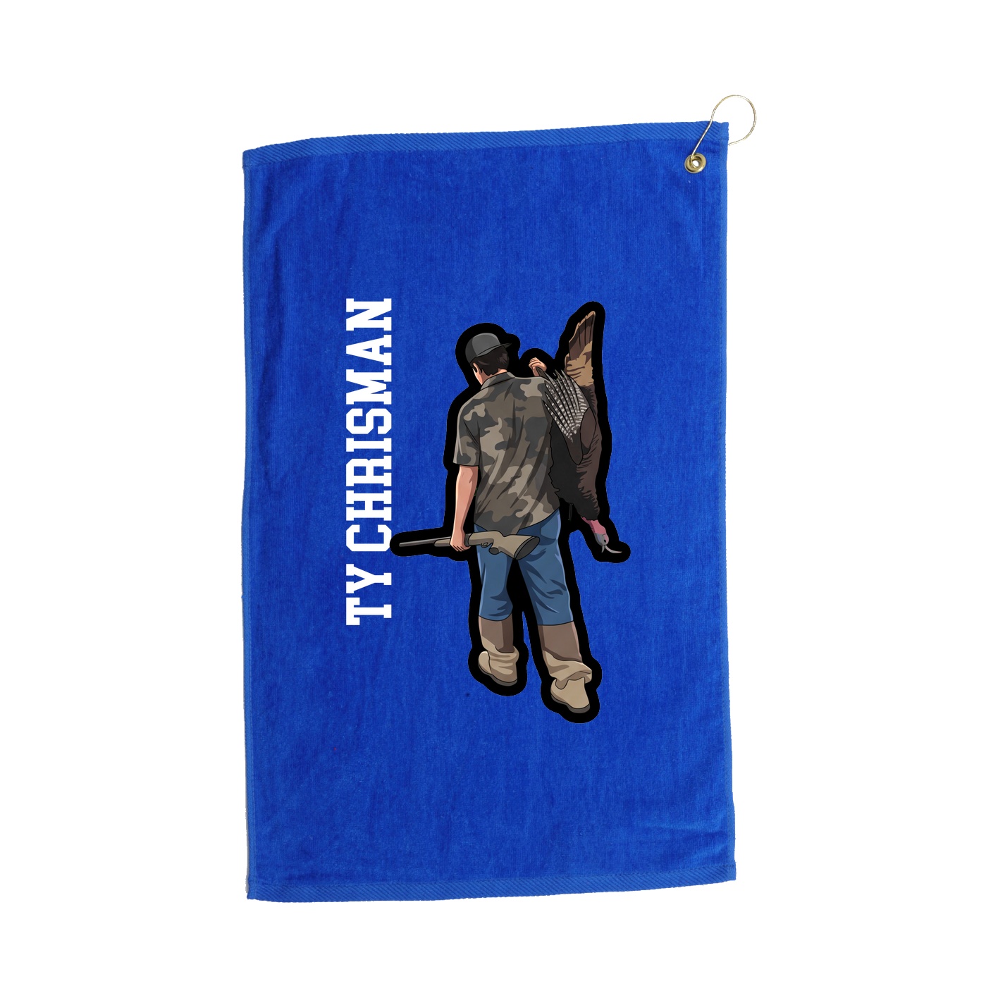 Golf Towel — Name Vertical in Royal