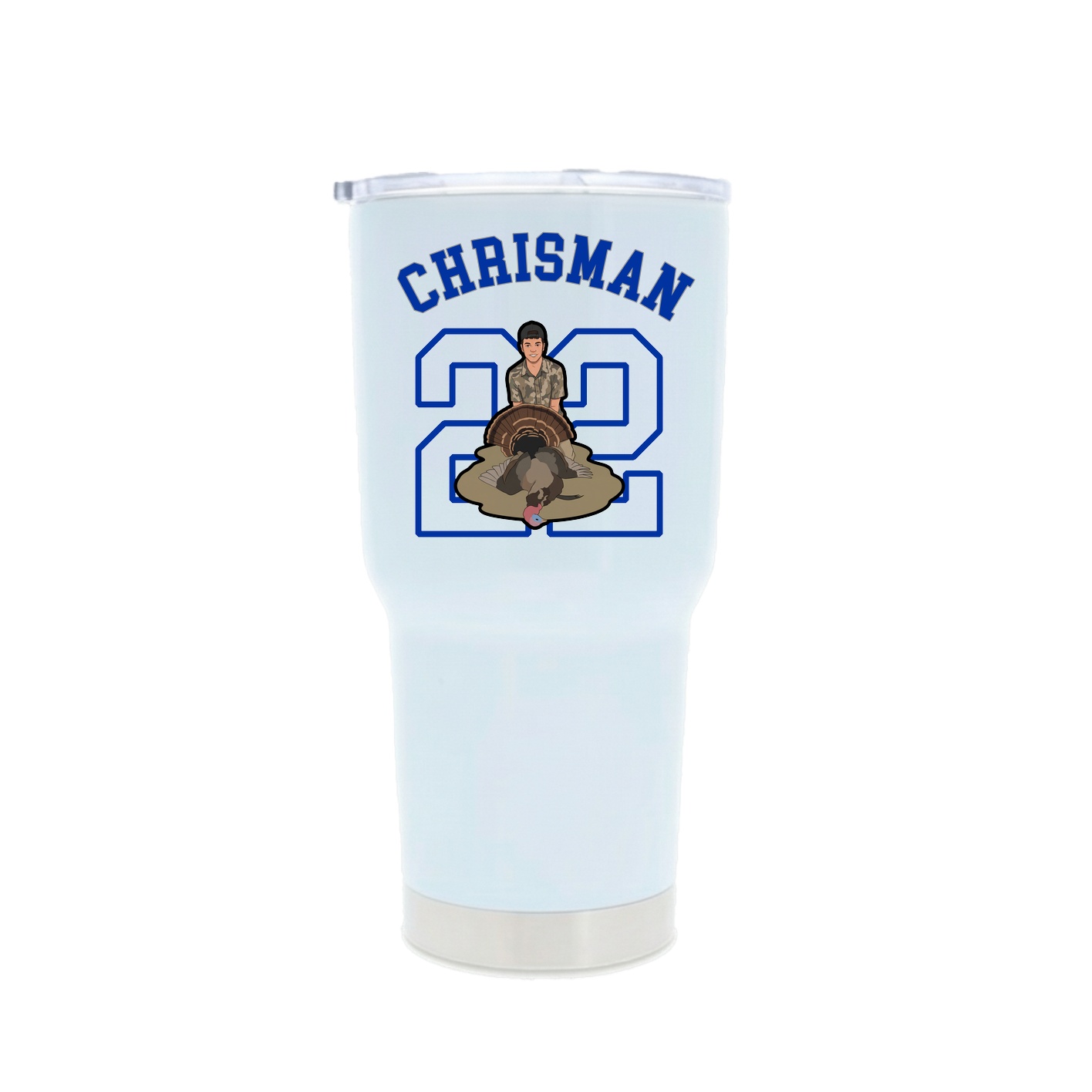 30oz Stainless Steel Tumbler — Shirsey Arch in White