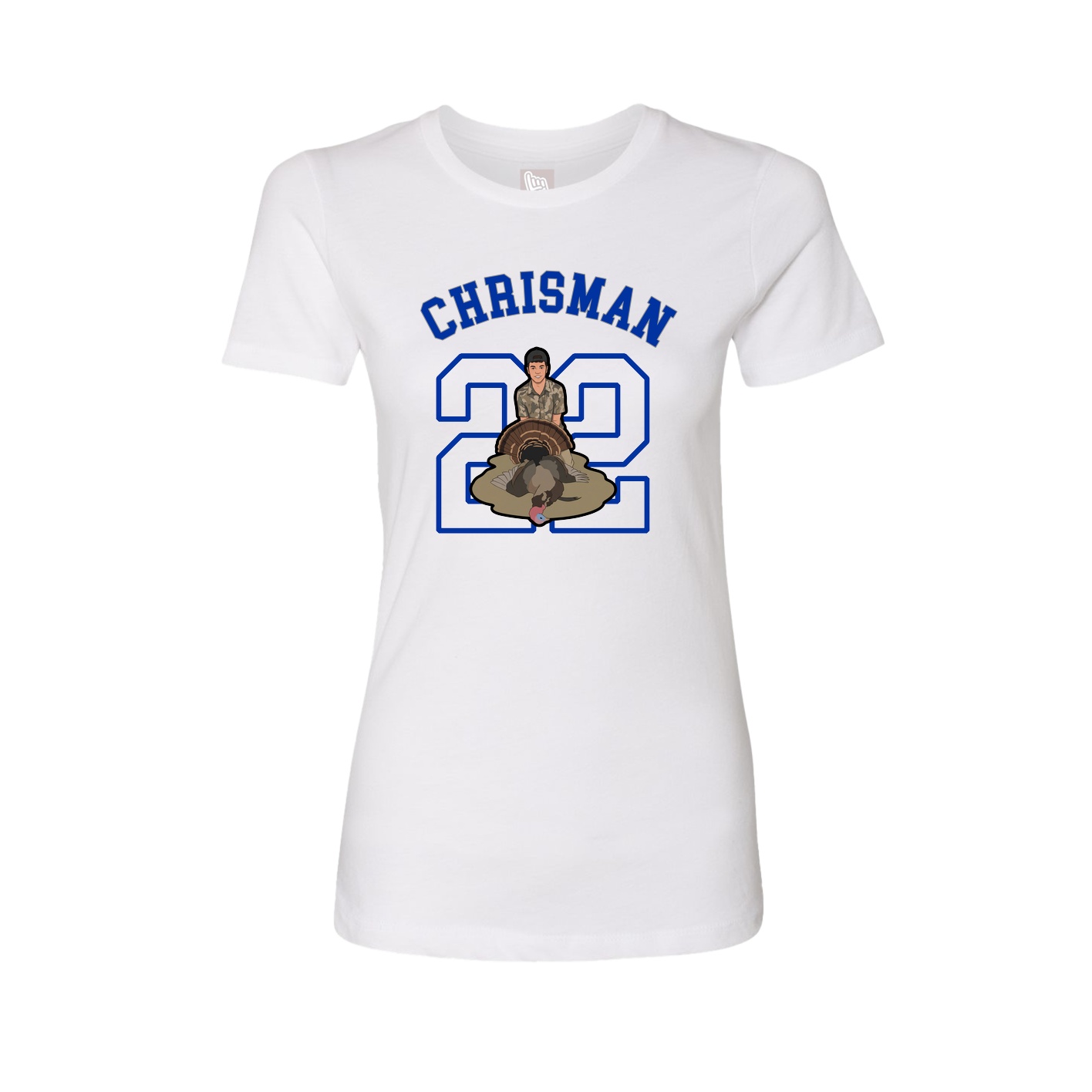 Fitted Women's Tee — Shirsey Arch in White