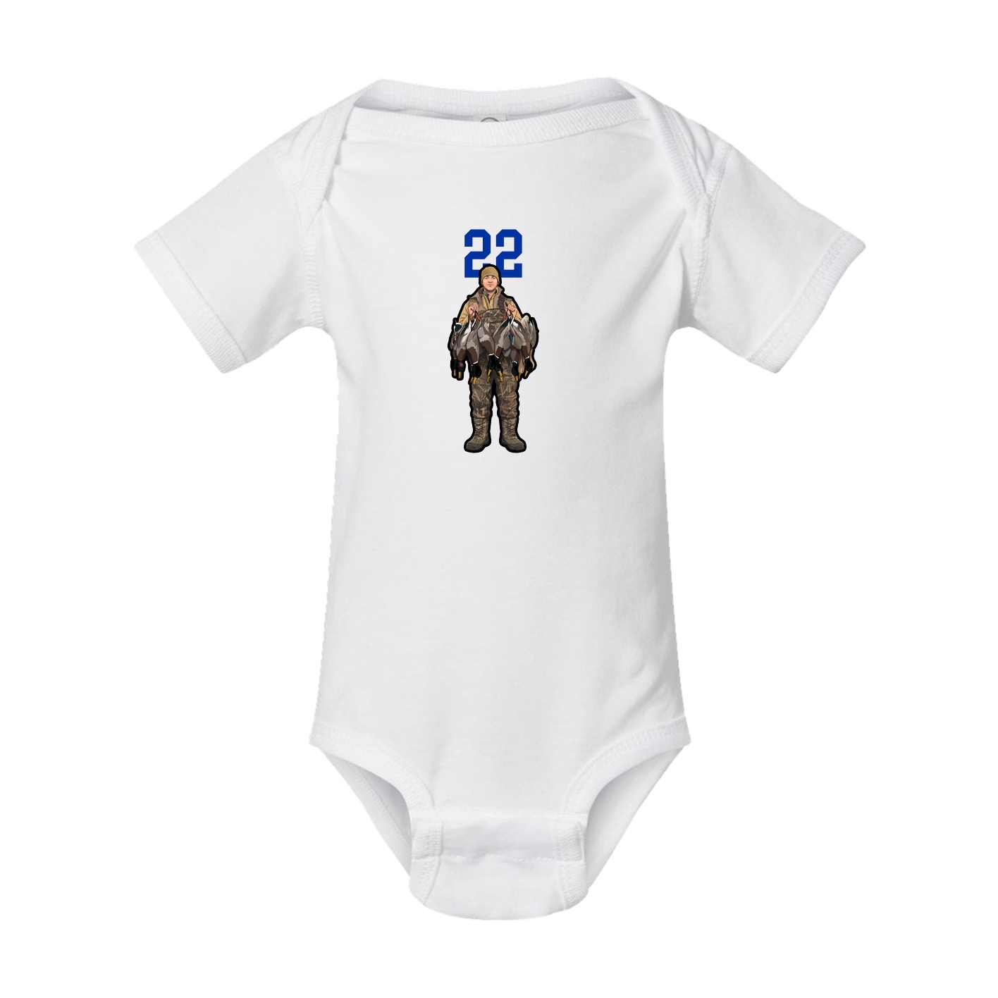 Baby Onesie — Number Top in White