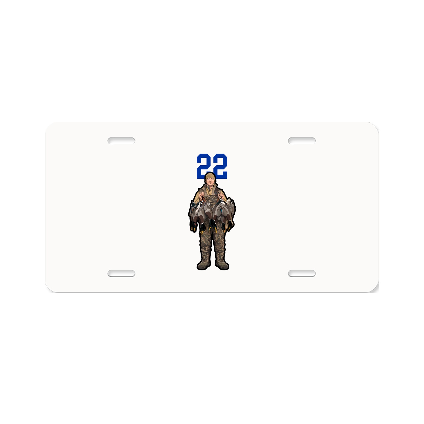 License Plate — Number Top in Classic