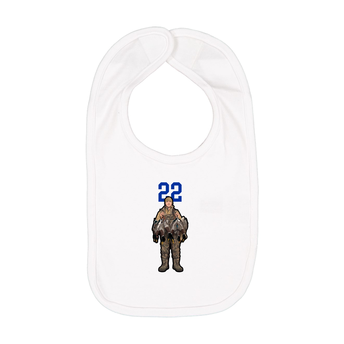 Infant Bib — Number Top in White