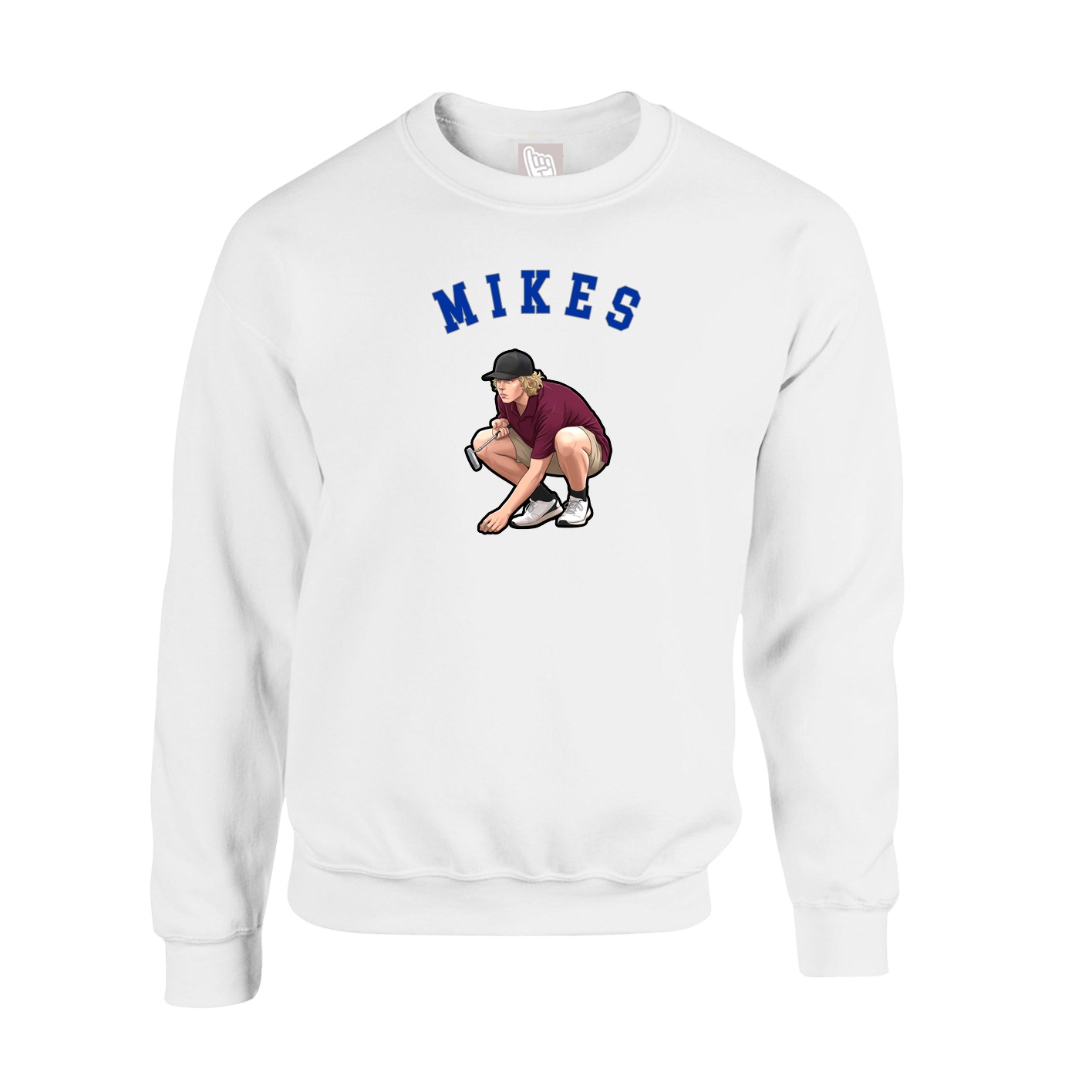 Fleece Crew — Shirsey Arch in White