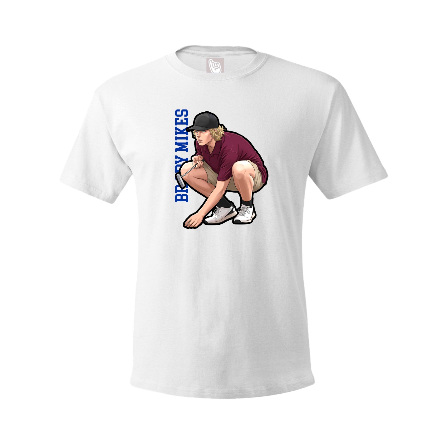 Tee — Name Vertical in White