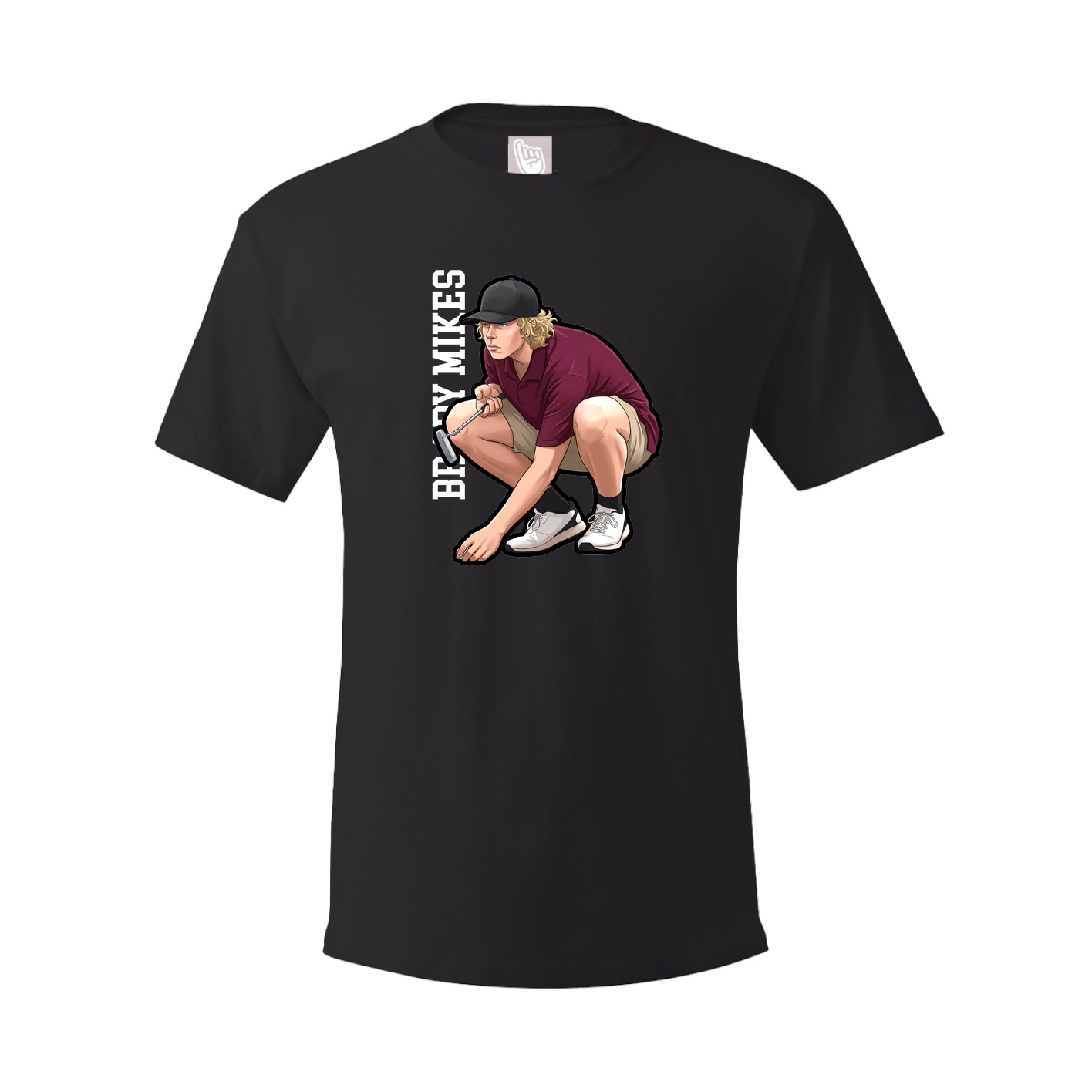 Youth Tee — Name Vertical in Black