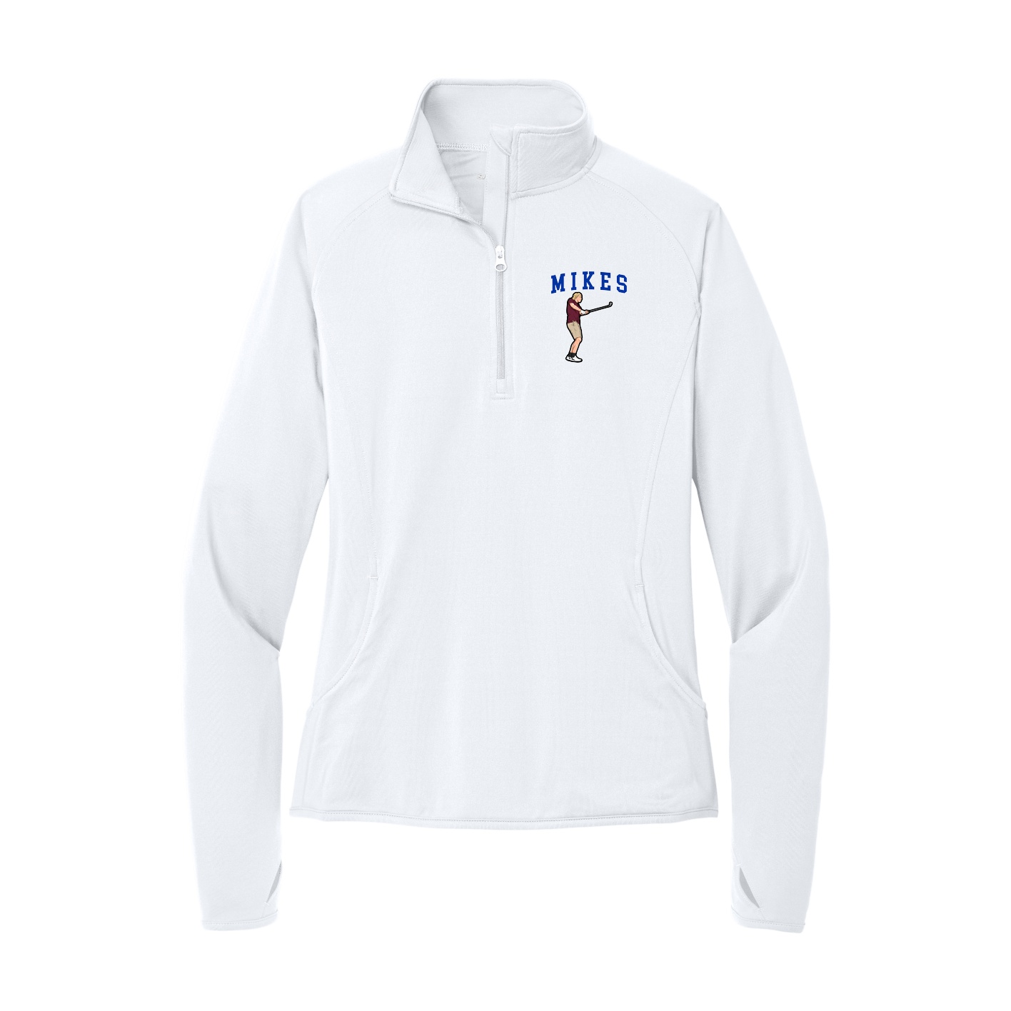 Women's Q-Zip Pullover — Shirsey in White
