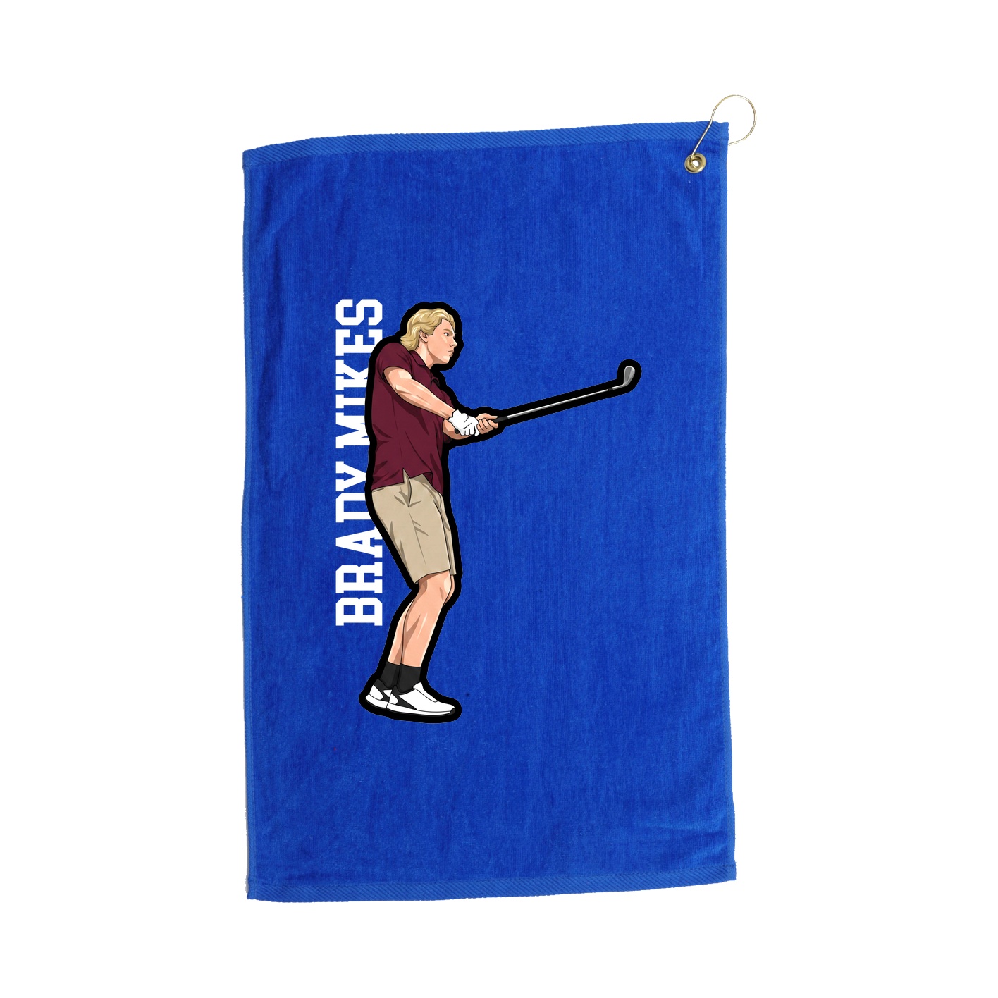 Golf Towel — Name Vertical in Royal