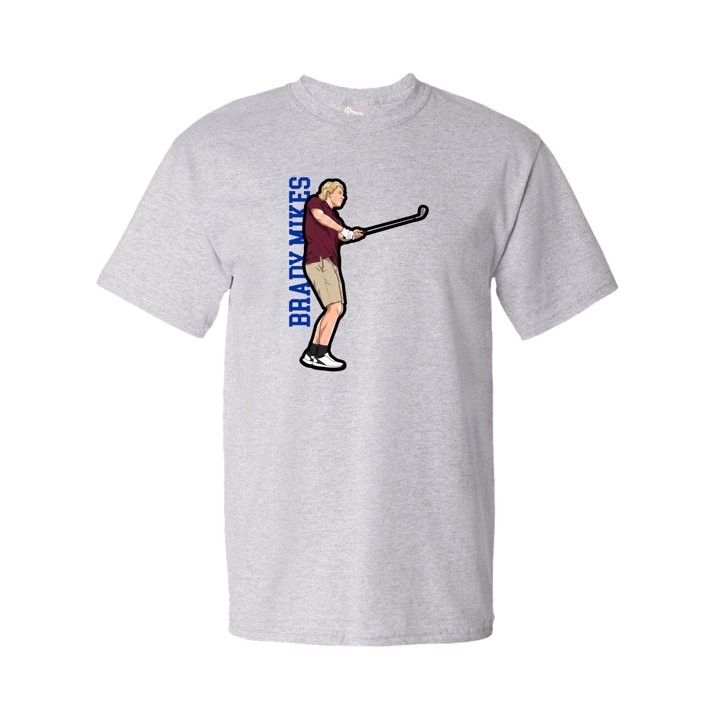 Tee — Name Vertical in Grey
