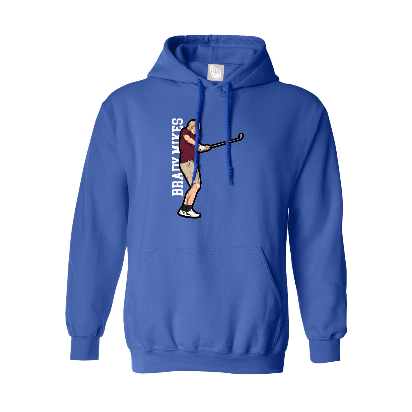 Hoodie — Name Vertical in Royal